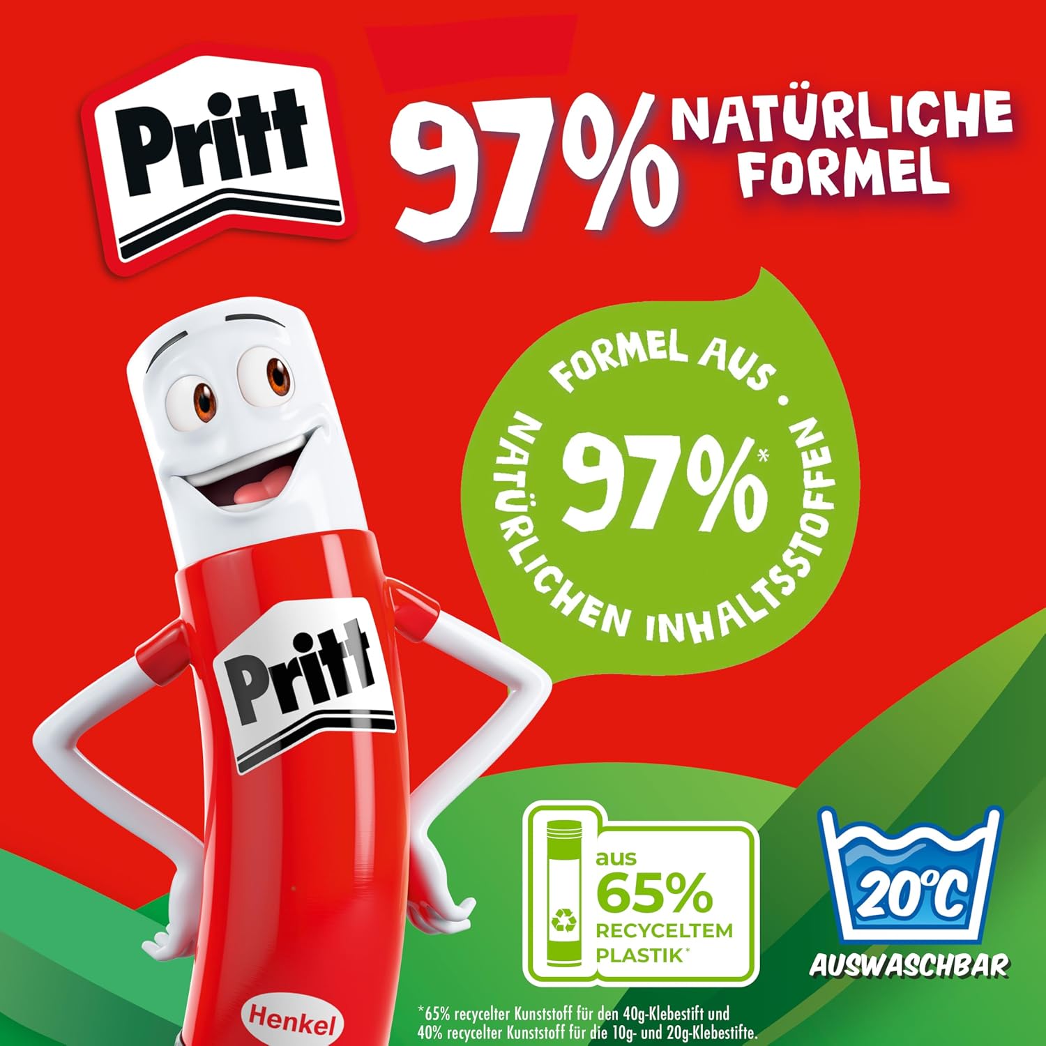 Detalle de Pritt Penna adesiva 4x22 g: sicura per bambini, ideale per scuola e artigianato