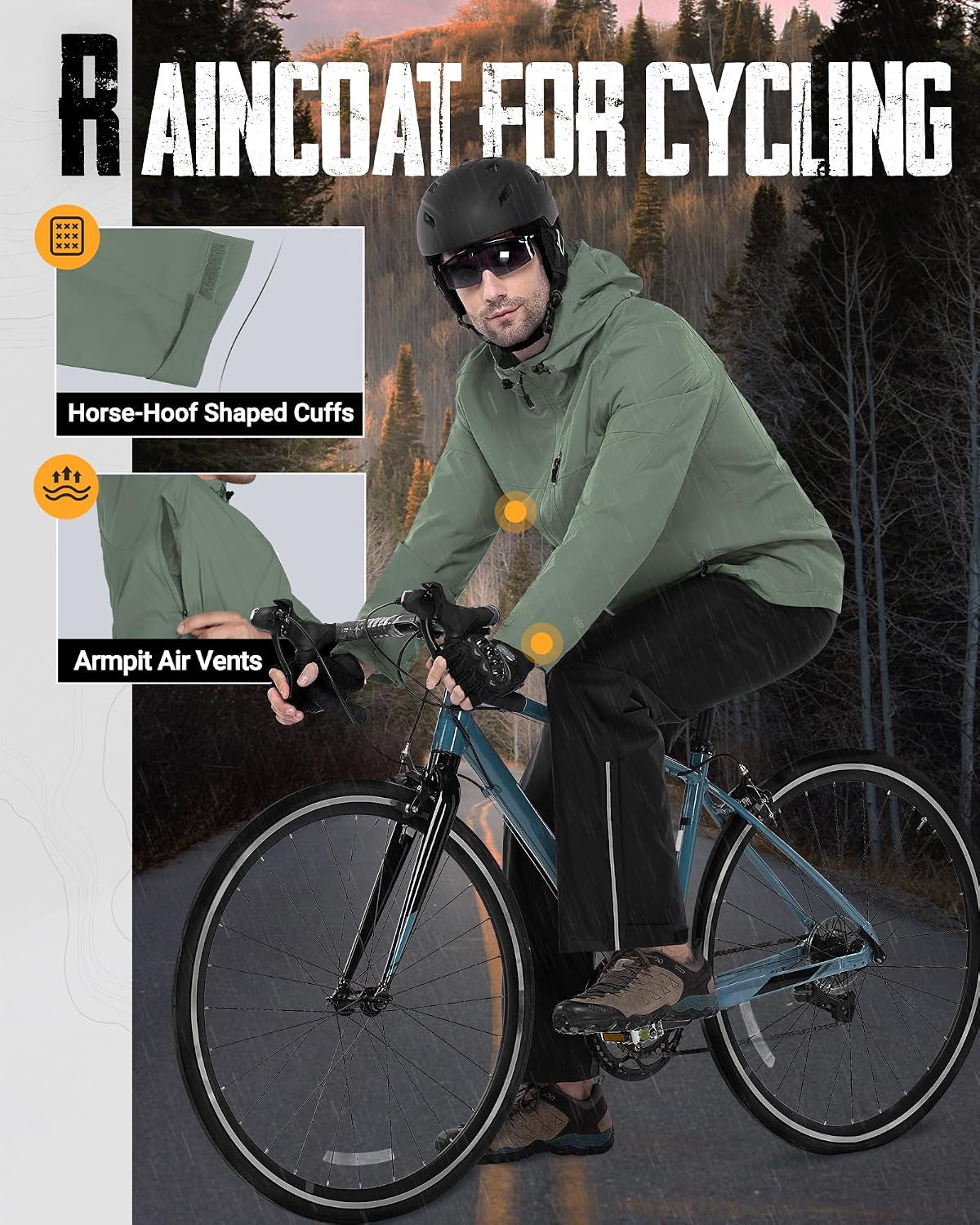 Thumbnail 5 de 33,000ft Men's Packable Rain Jacket, Waterproof, Breathable, Mesh Lined