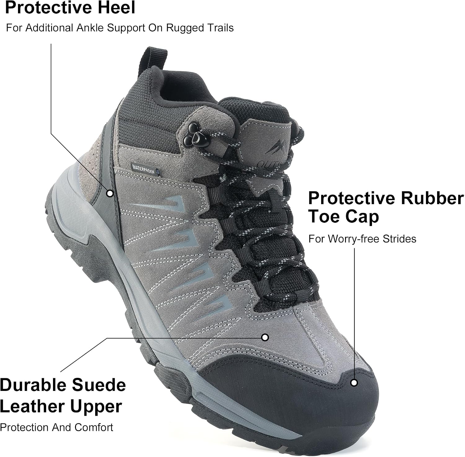 Thumbnail 3 de OUTJET Men's Waterproof Hiking Boots