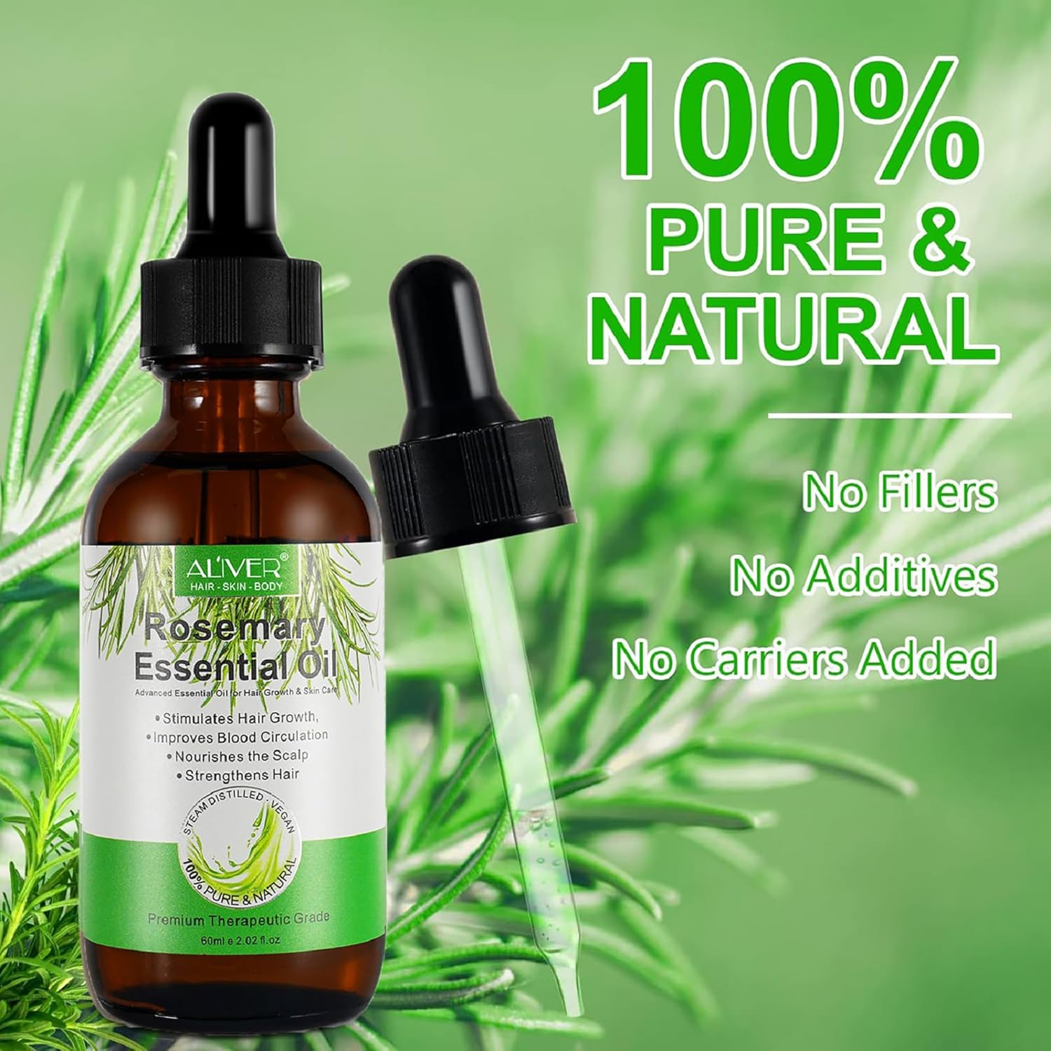 Detalle 2 de ALIVER Rosmarinöl 60ml für Haare