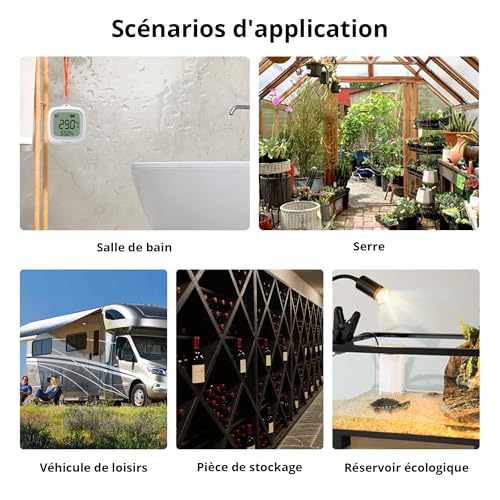 Detalle 2 de SONOFF SNZB-02WD: Capteur Intelligent de Température et d'Humidité IP65 Zigbee avec LCD et installation flexible
