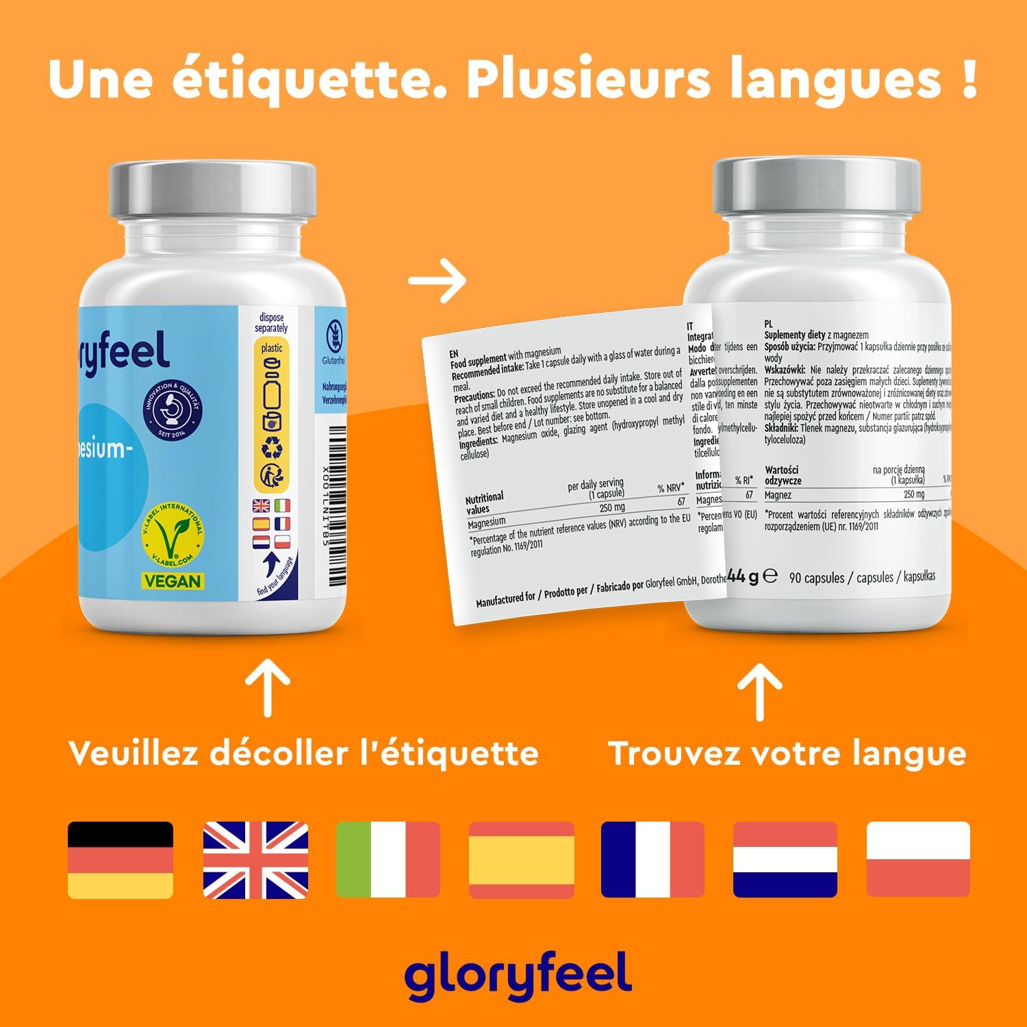 Thumbnail 6 de Magnésium Marin Combat la Fatigue – Oxyde de magnésium 250 mg/jour, 90 capsules
