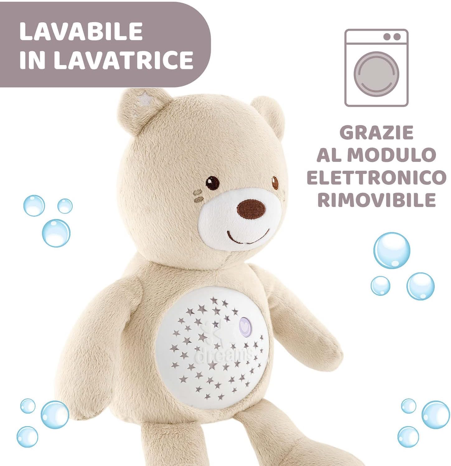 Thumbnail 6 de Chicco First Dreams Orsacchiotto Peluche Baby Bear: Pupazzo Proiettore con Luce Notturna e Melodie per Neonati