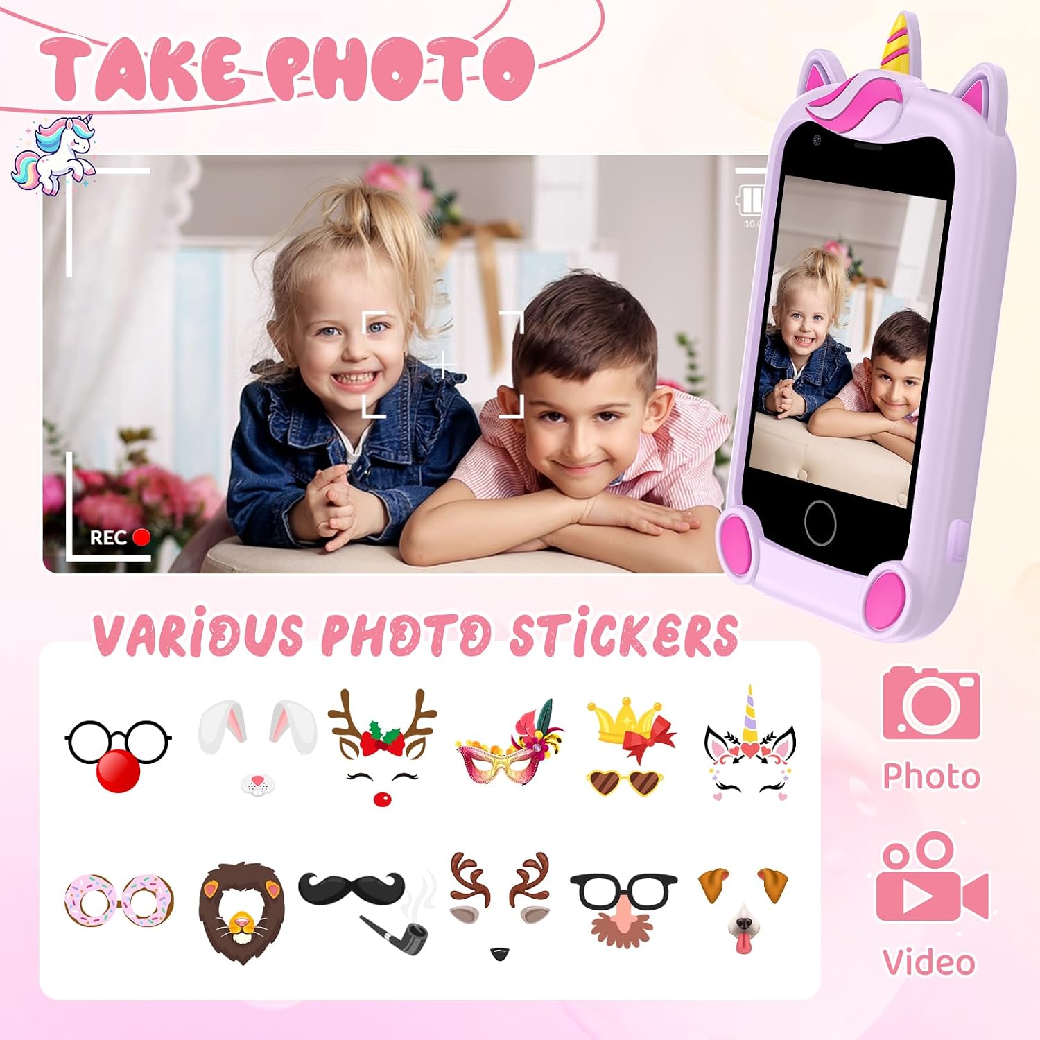 Detalle 1 de PTHTECHUS Smartphone per bambini 2,8