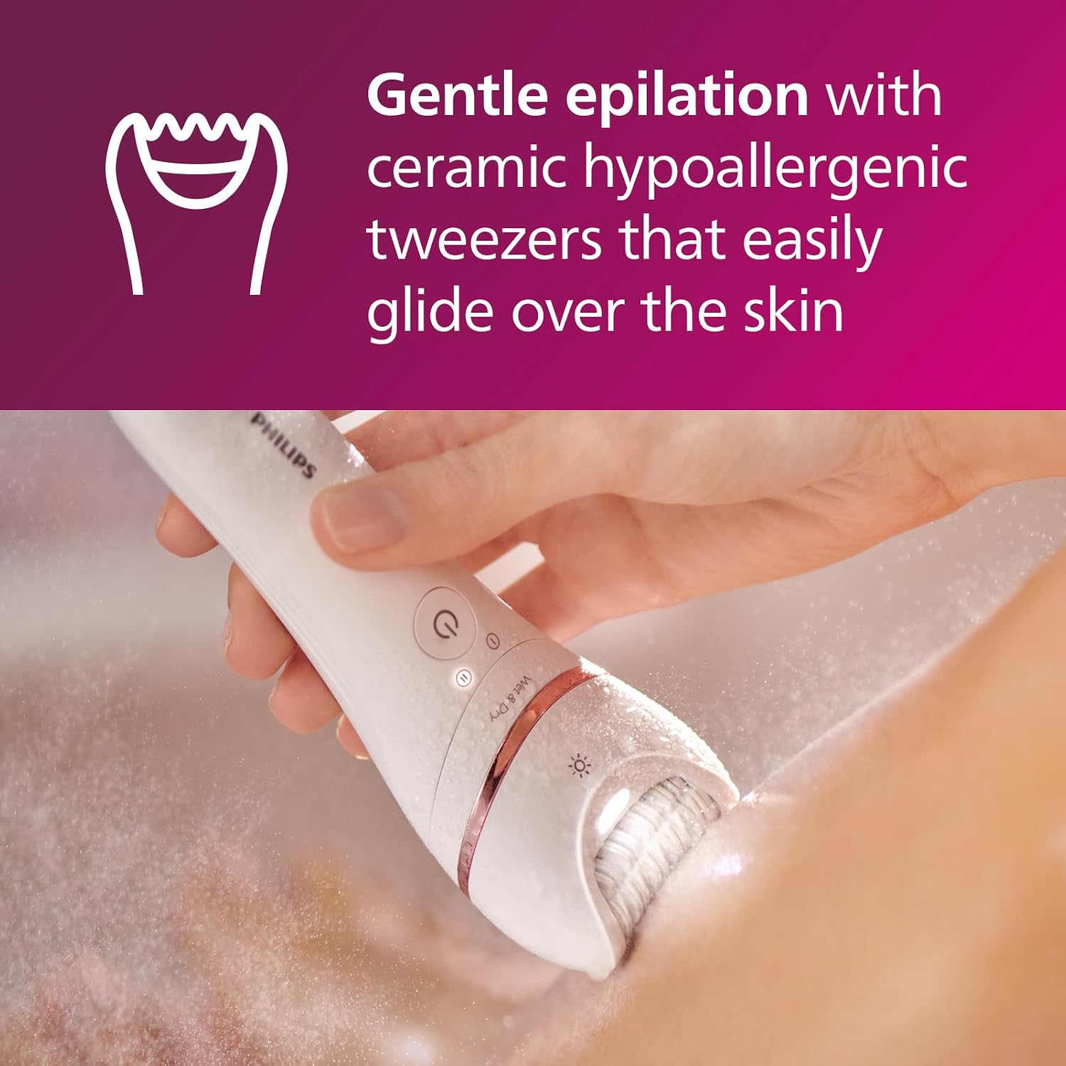 Detalle 2 de Philips Epilator Series 8000 BRE740/11 9 accessories