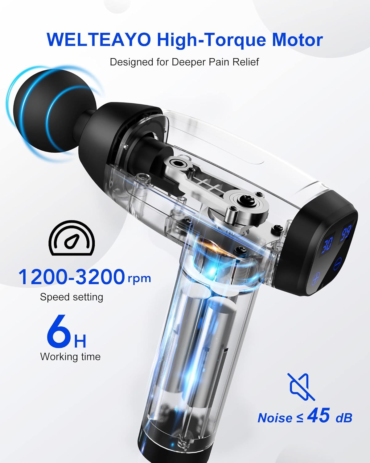 Detalle 2 de Massage Gun Deep Tissue 30-speed handheld massager