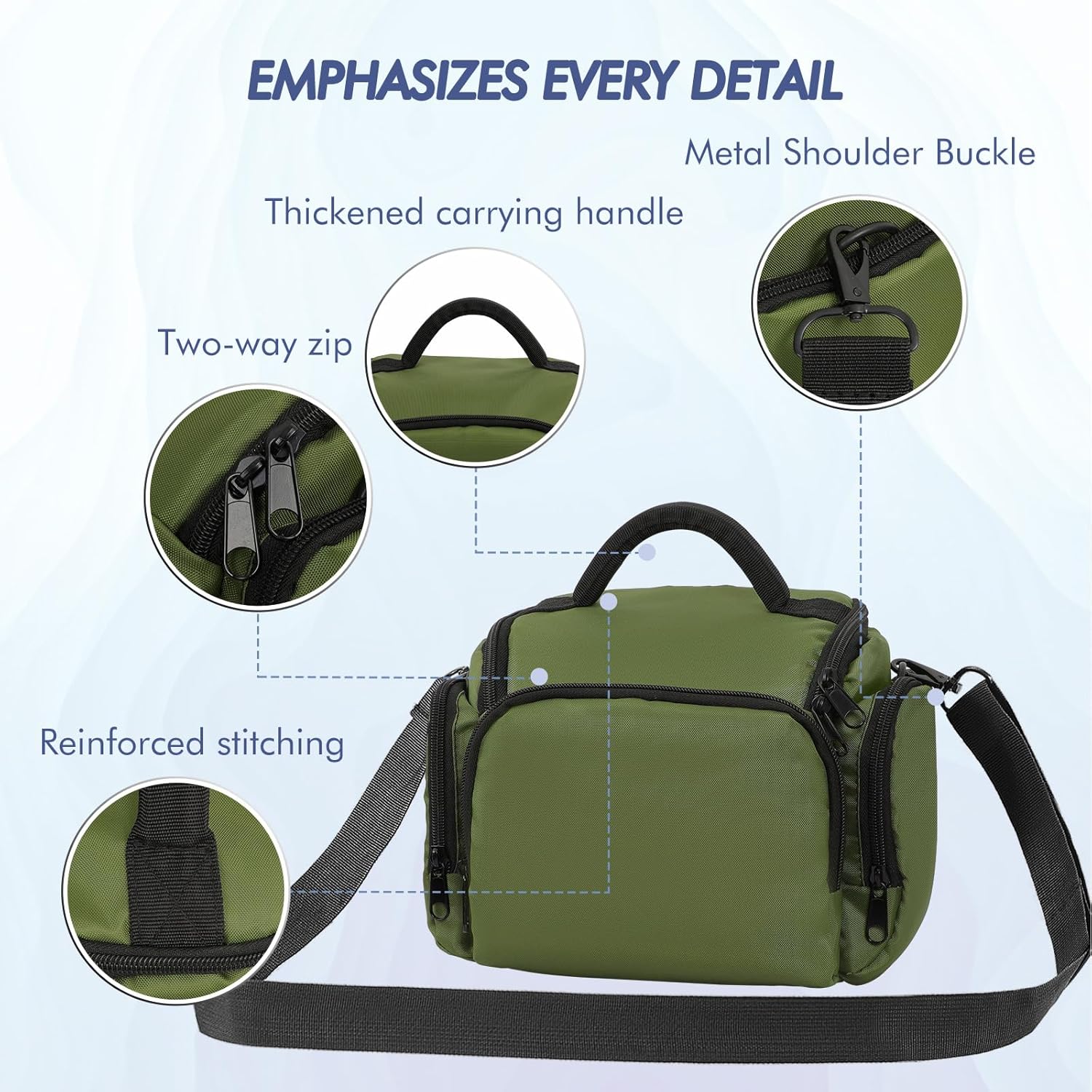 Thumbnail 5 de WINNING Waterproof Shockproof SLR Camera Case (Green) with Adjustable Shoulder Strap