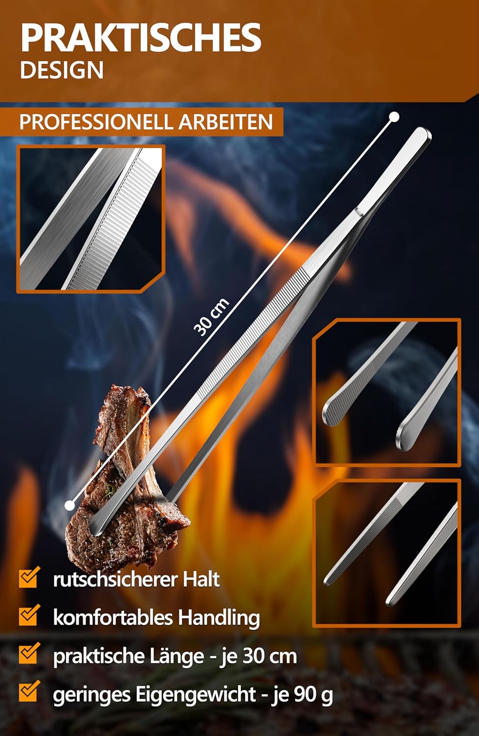 Thumbnail 3 de 4smile Kochpinzette 2 Stück Set