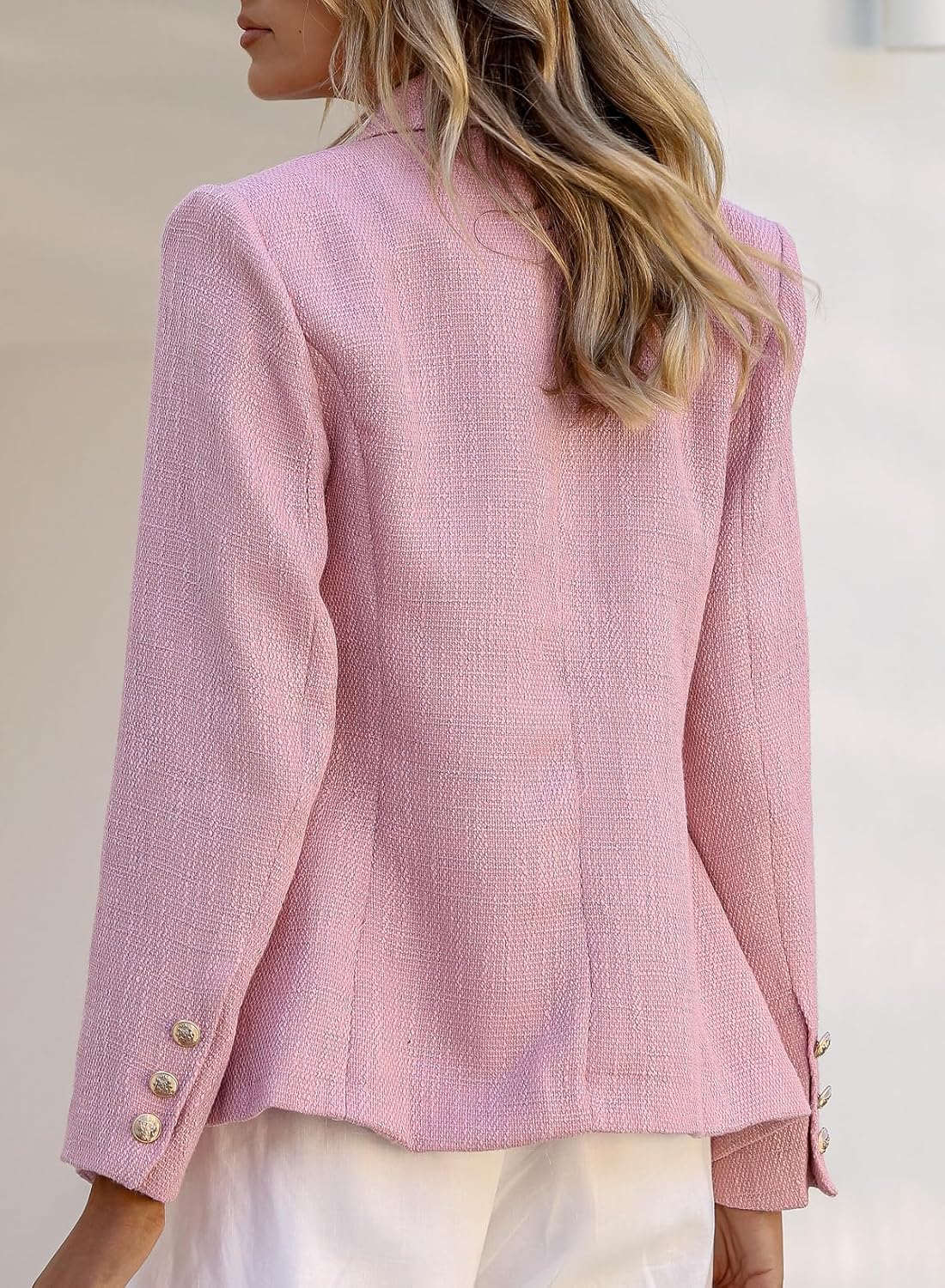 Thumbnail 5 de Happy Sailed Womens Tweed Blazer casual double-breasted jacket