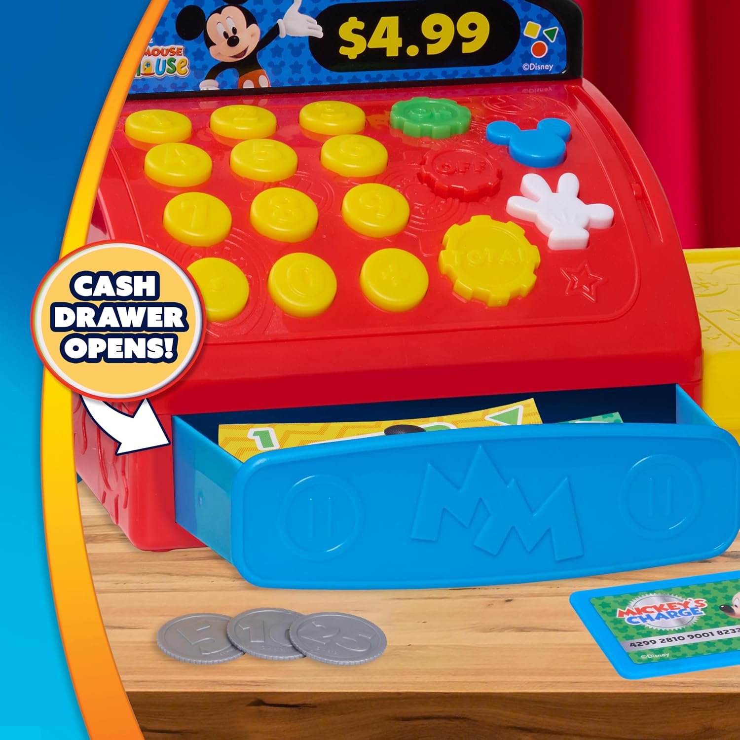 Detalle de Just Play Mickey Mouse Clubhouse Cash Register Toy with Scanner and Sounds