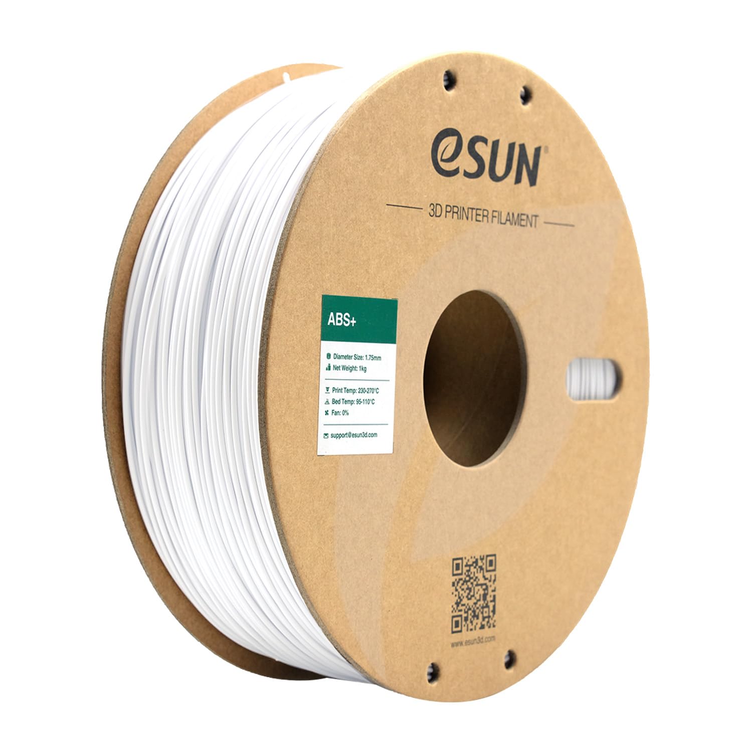 Detalle de eSUN ABS+ Filament 1kg 1.75mm Kaltes Weiß
