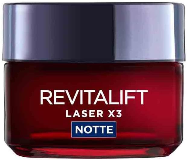 Detalle de L'Oréal Paris Crema Viso Notte Revitalift Laser Tripla Azione – Azione Antirughe e Anti-Età, 50 ml