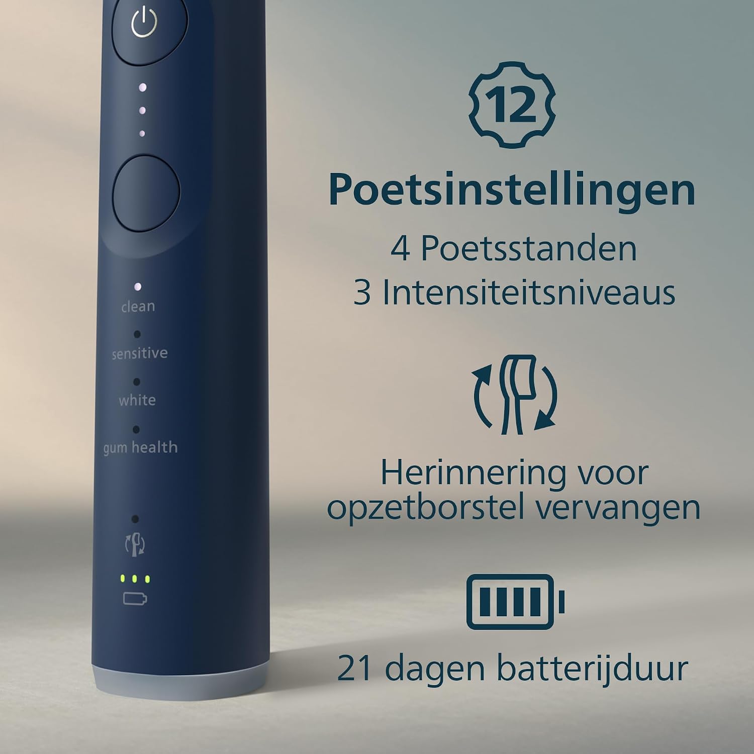 Thumbnail 5 de Philips Sonicare 7500 Series HX7423/10 elektrische tandenborstel, 12 standen