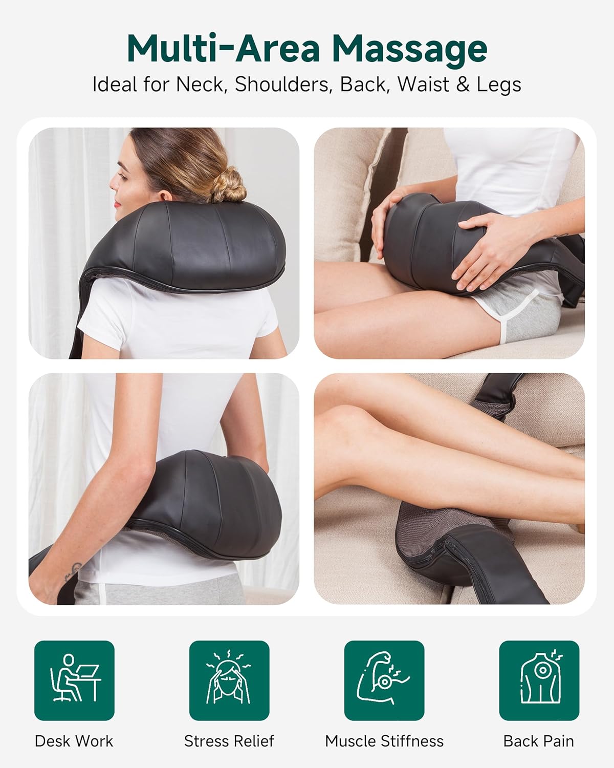 Thumbnail 6 de Snailax Shiatsu Back Massager with Heat ⚙