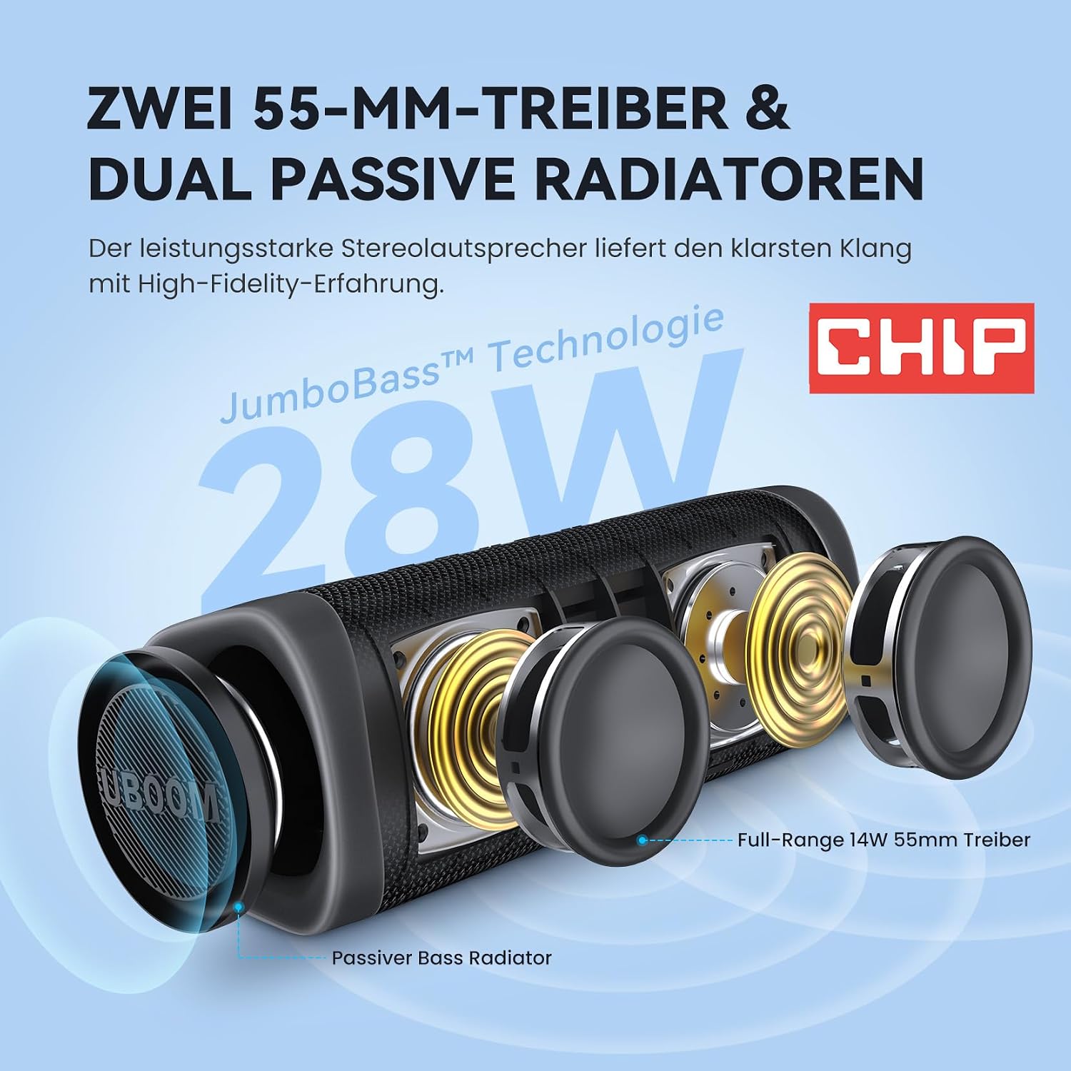 Detalle de EarFun UBOOM L Bluetooth Lautsprecher 28W