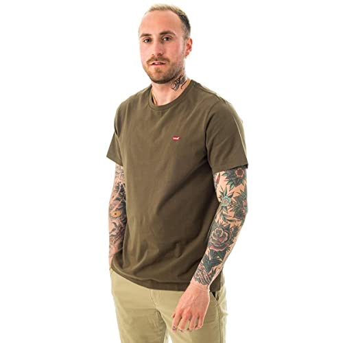 Detalle de Levi's Ss Original Housemark Tee T-Shirt Homme – Olive Night (Taille S)