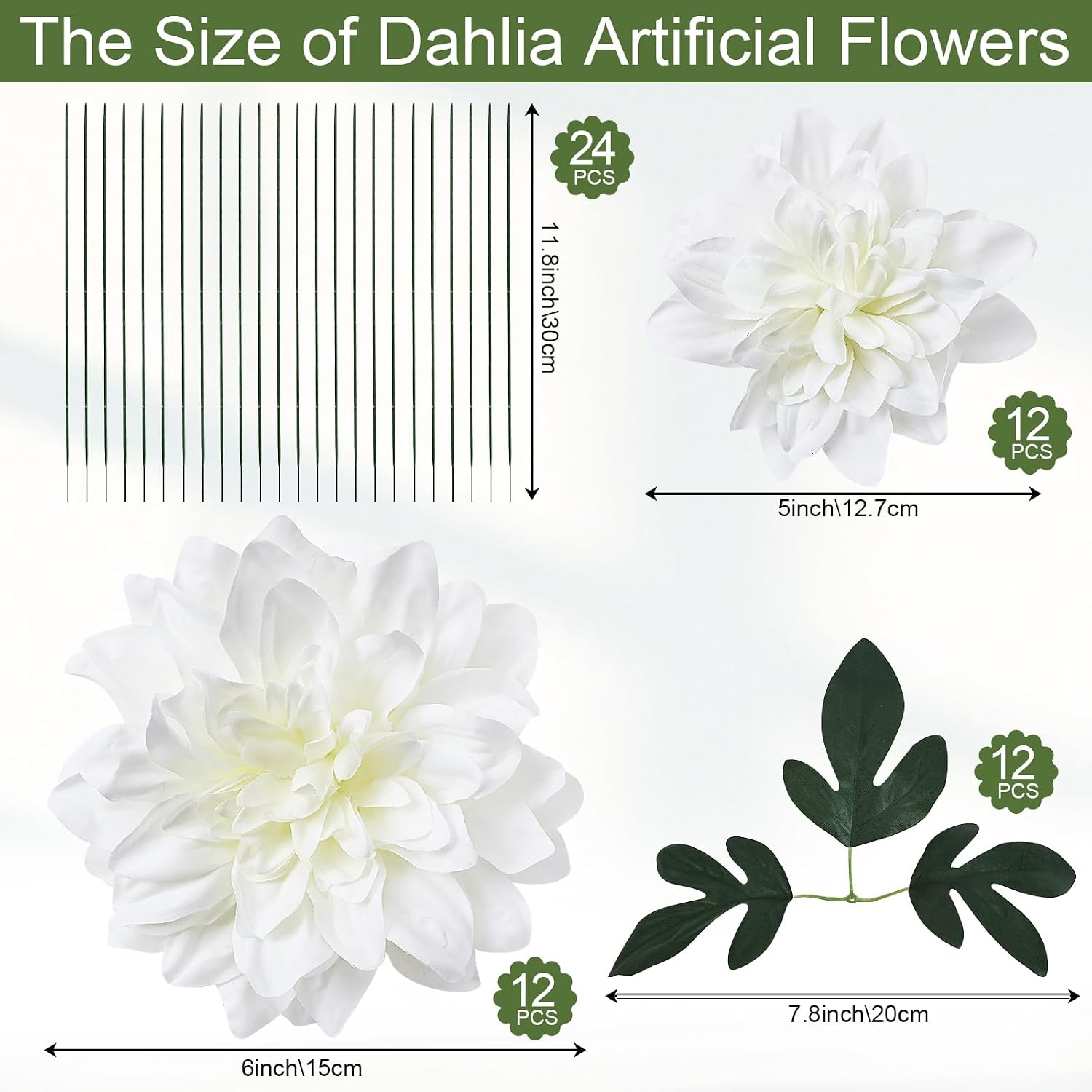 Detalle de XOETCP Artificial Dahlia Flowers, Silk
