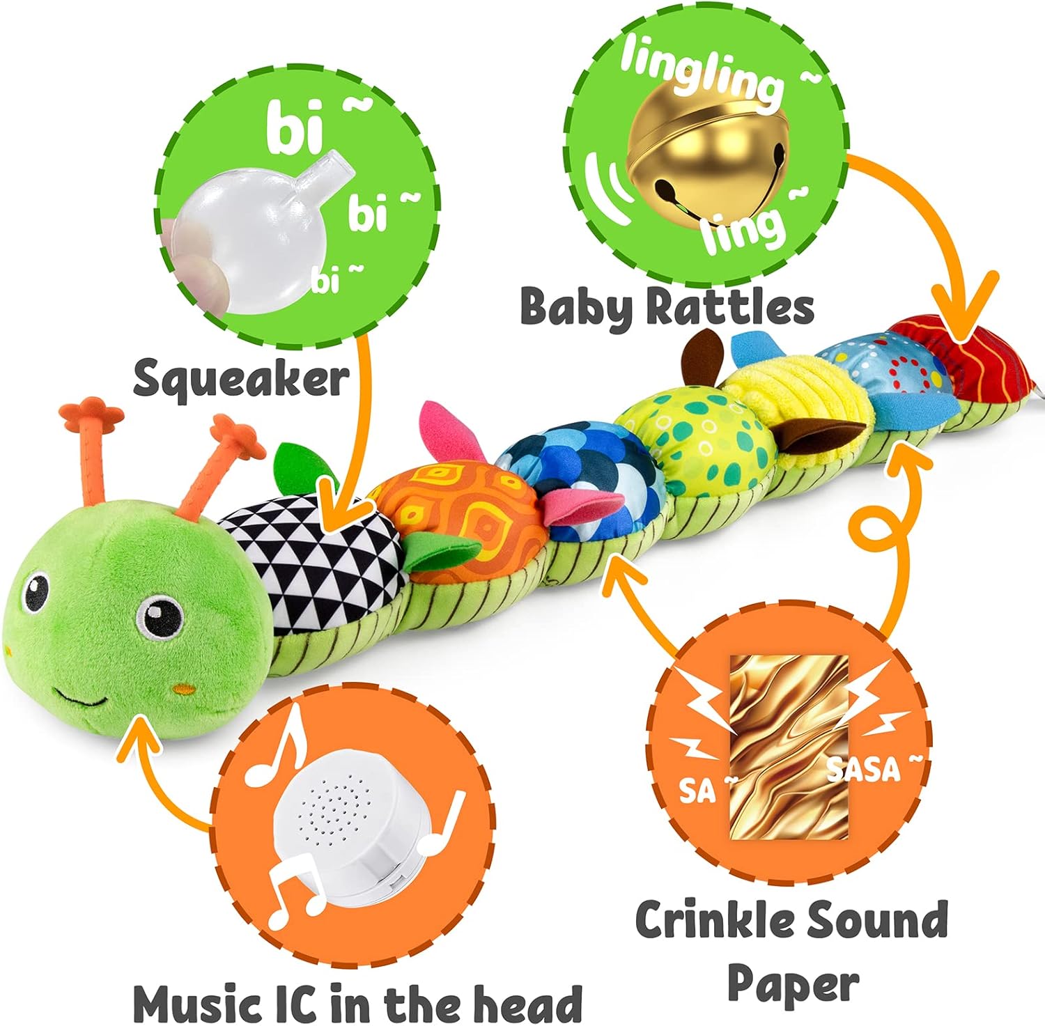 Thumbnail 2 de LIGHTDESIRE Baby Toys Musical Caterpillar