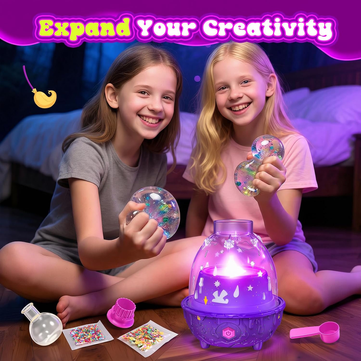 Detalle de HCHILDHOOD DIY Squishy Making Kit with Auto-Inflation, 8 Balloons and Reusable Clips