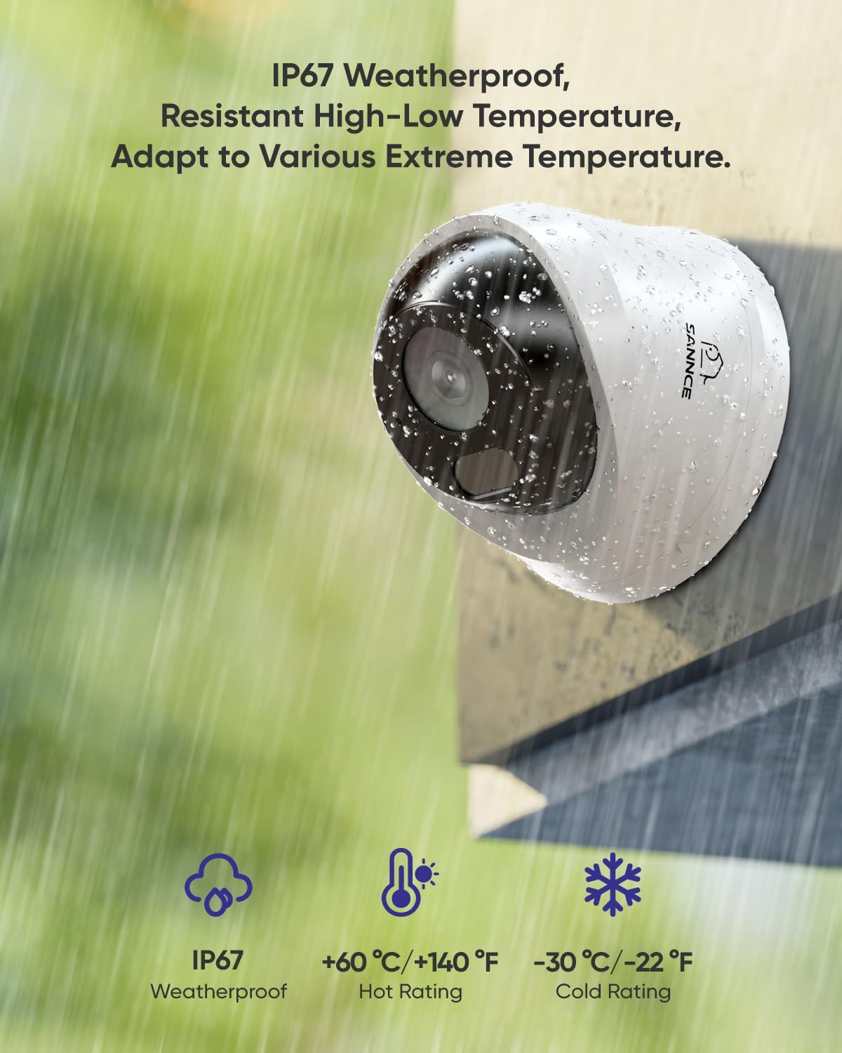 Thumbnail 6 de SANNCE 3MP PoE outdoor security camera with audio, 30m night vision and IP67 weatherproof housing