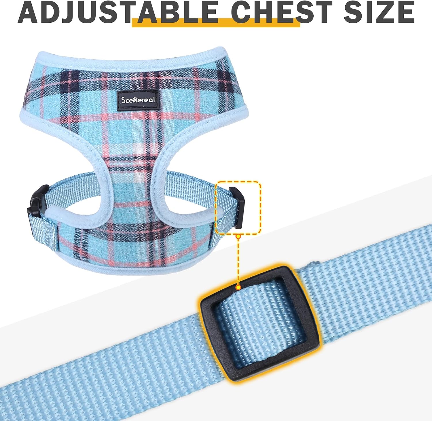 Detalle de SCENEREAL Dog Harness and Leash Set, Medium
