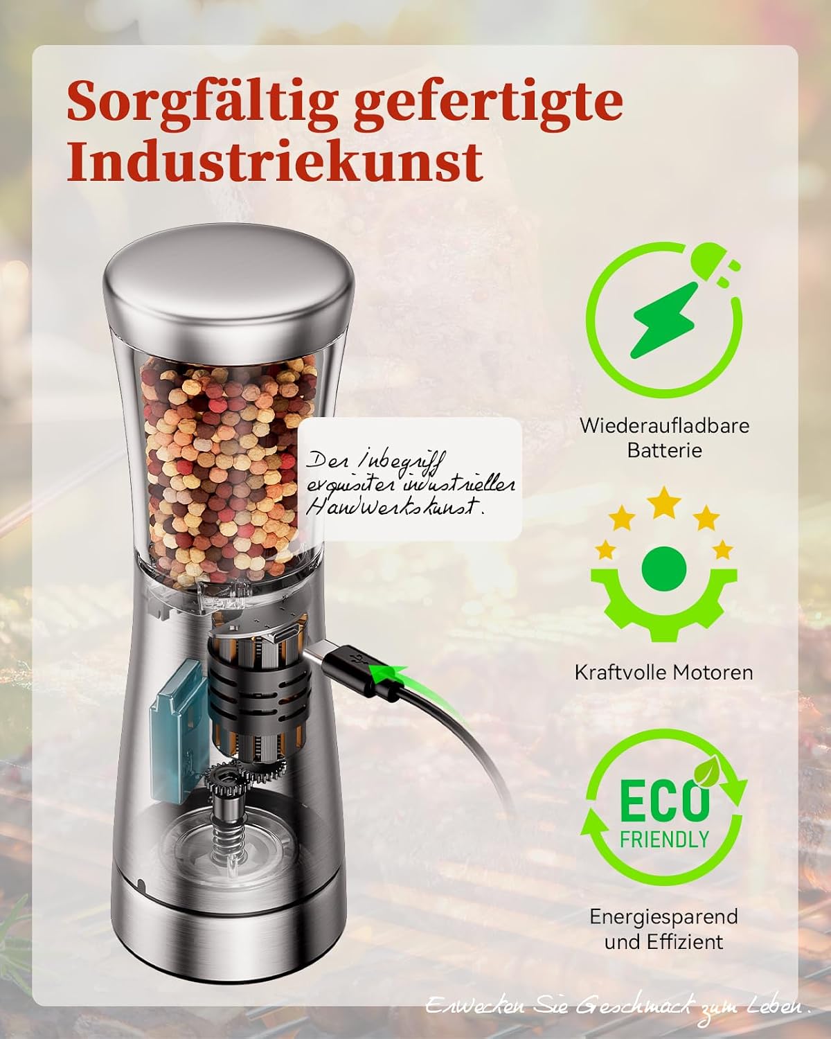 Detalle 2 de Elektrische Gewürzmühlen 2er Set 4,5 oz 🧂
