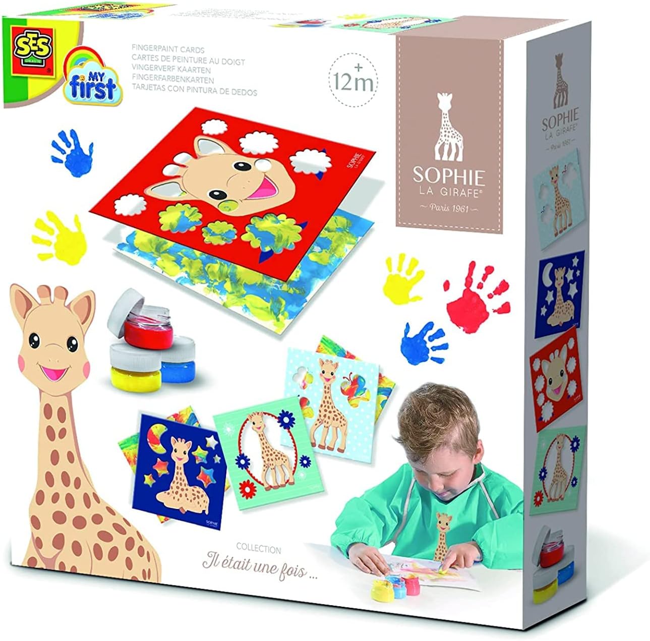 Detalle de SES Creative 14493 – karty do malowania palcami z motywem Sophie la girafe