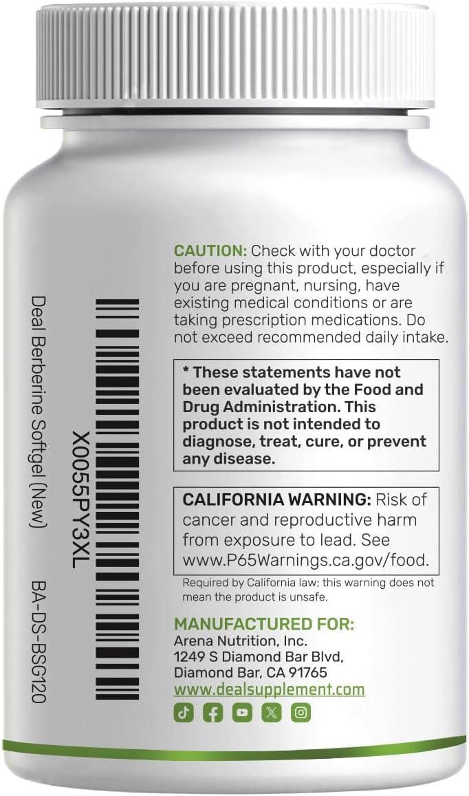 Thumbnail 6 de Berberine supplement 1,000 mg per serving