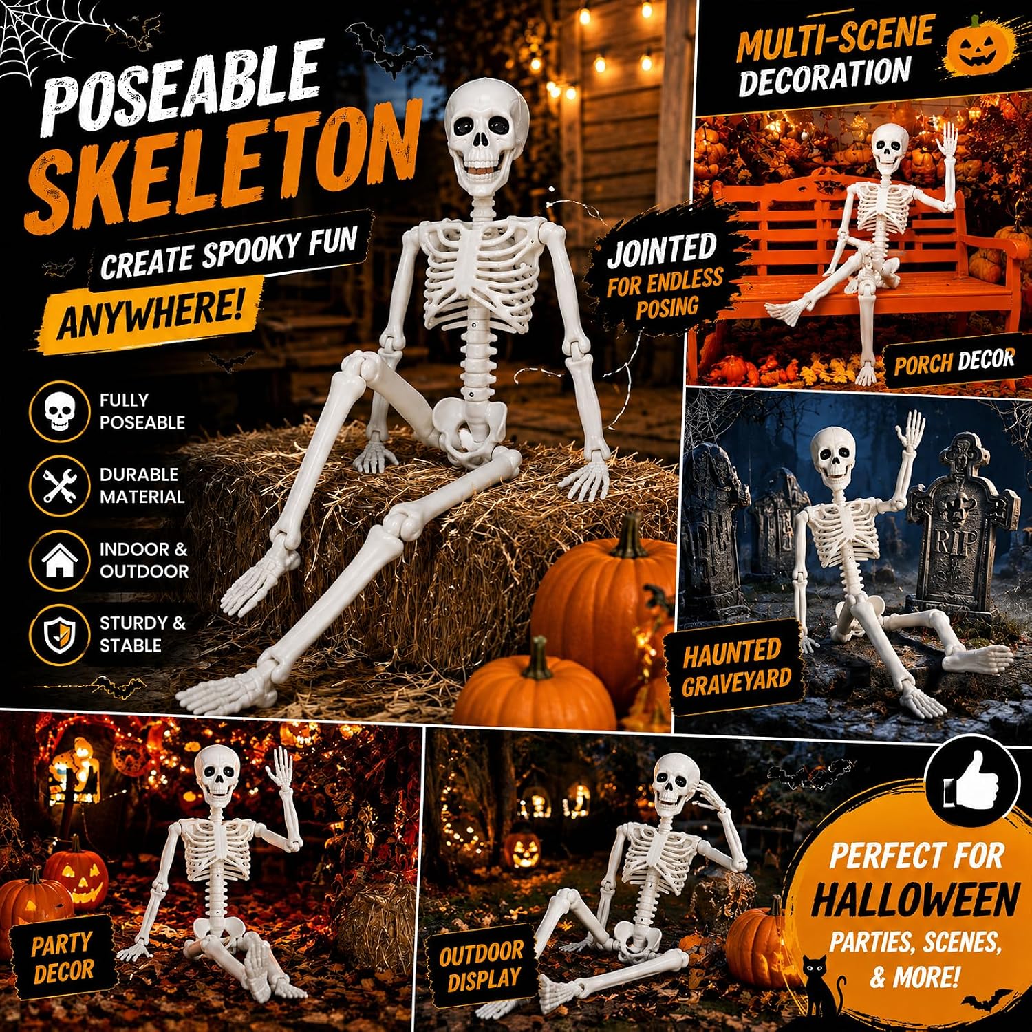 Detalle de Halloween Skeleton Decorations 36-Inch