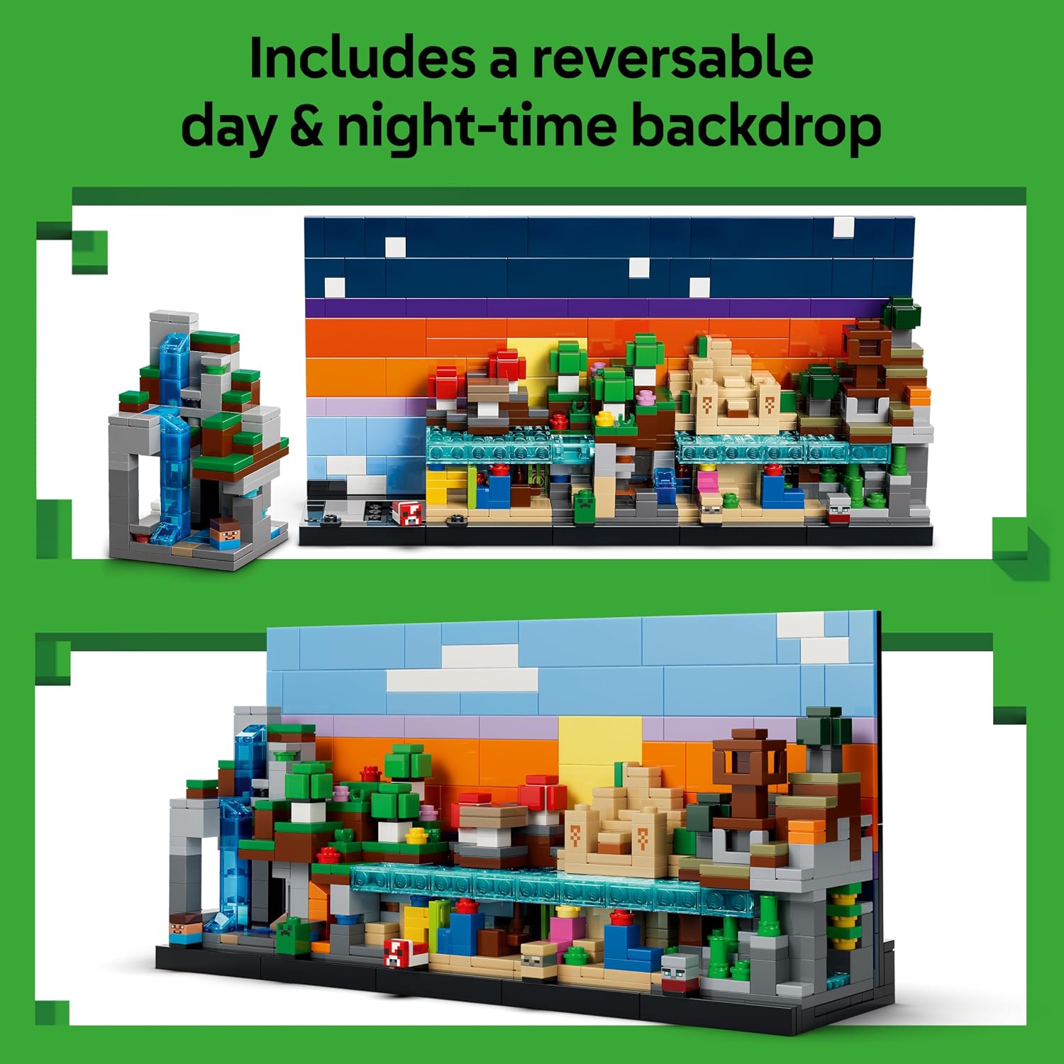 Detalle 2 de LEGO Minecraft Mini Biomes 21589 display set