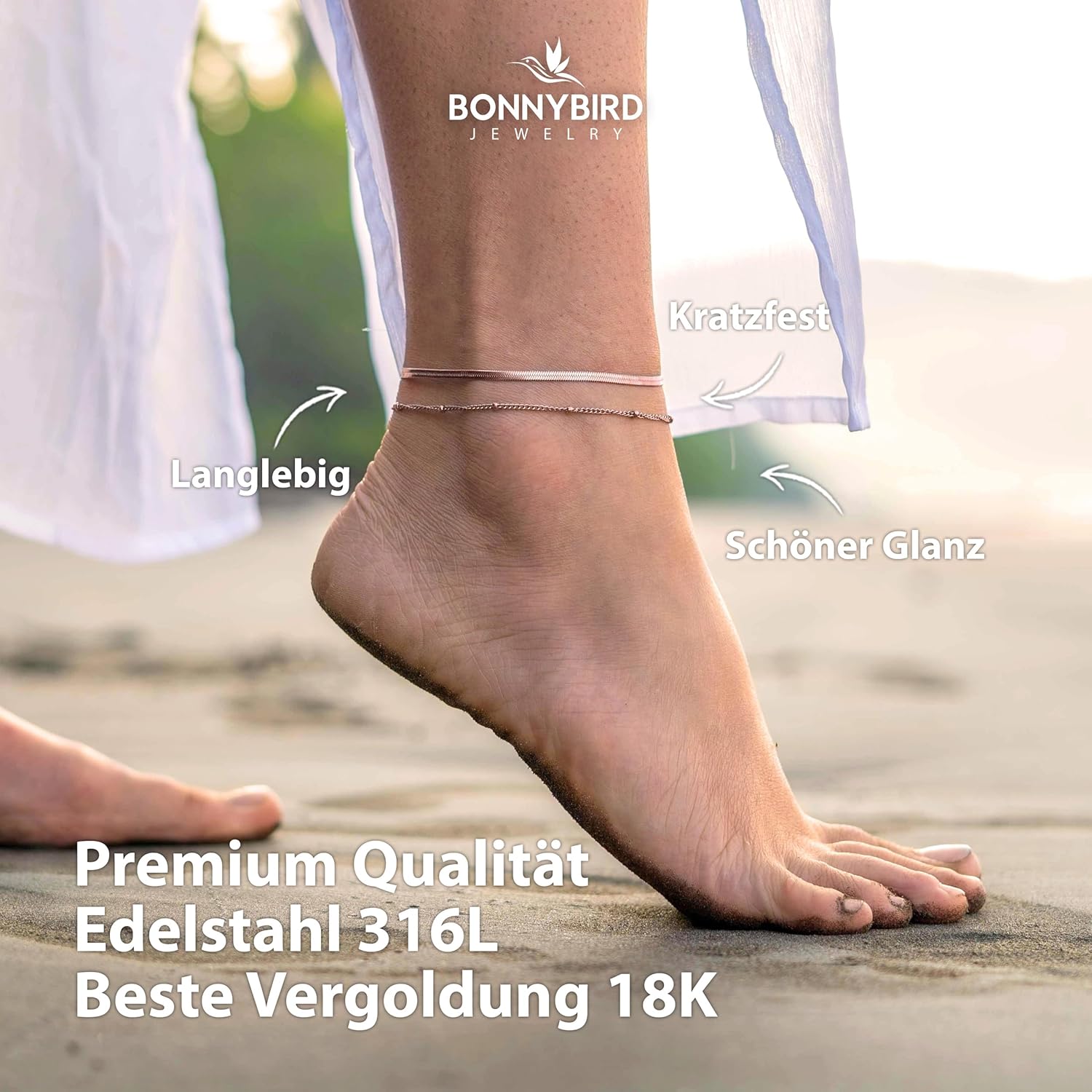 Detalle 2 de BONNYBIRD BonnyBeach Fußkettchen 22–26 cm