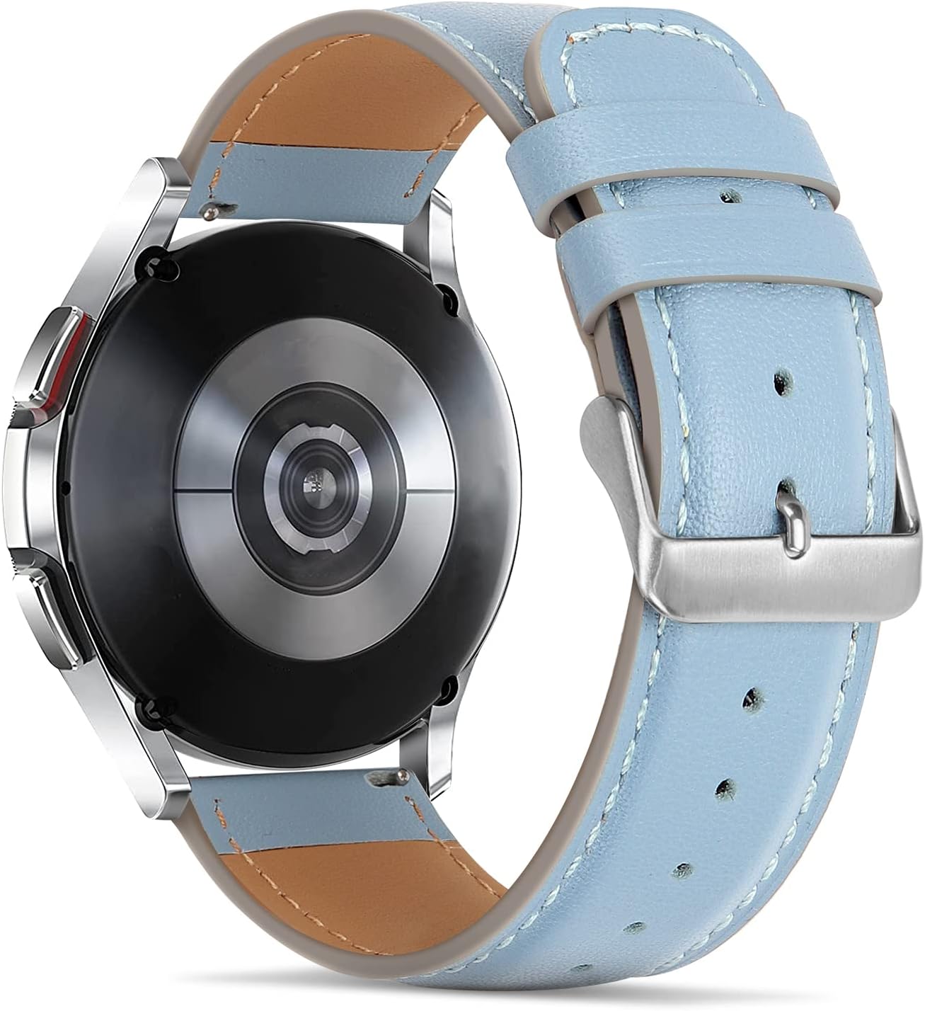 Detalle 2 de Tasikar 22mm genuine leather watch strap with quick-release pins for Samsung Galaxy Watch (47mm/43mm) and more