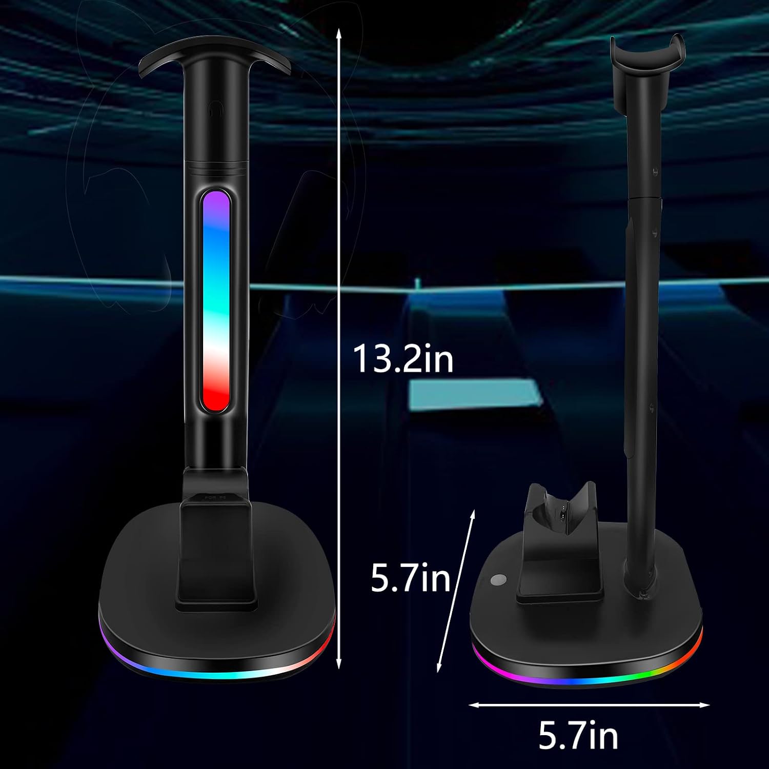 Thumbnail 5 de JDGPOKOO PS5 Controller Charging Station with RGB Headphone Stand (2 USB Ports)