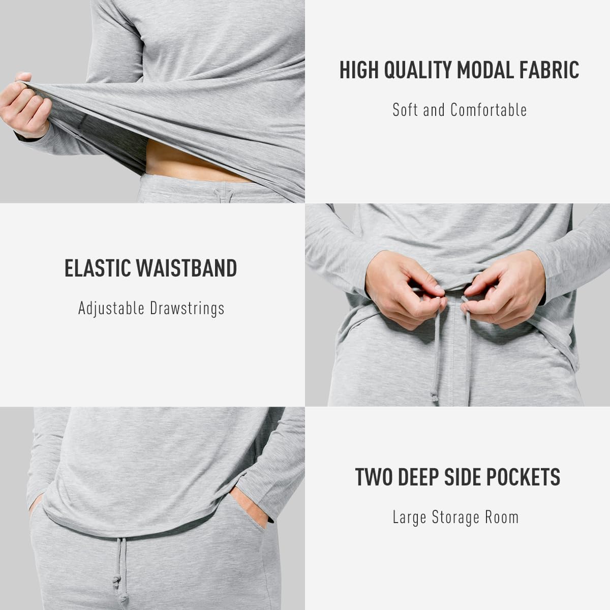 Detalle 2 de Casey Kevin Mens Pyjamas Set: Soft, Breathable Loungewear for Comfortable Sleep