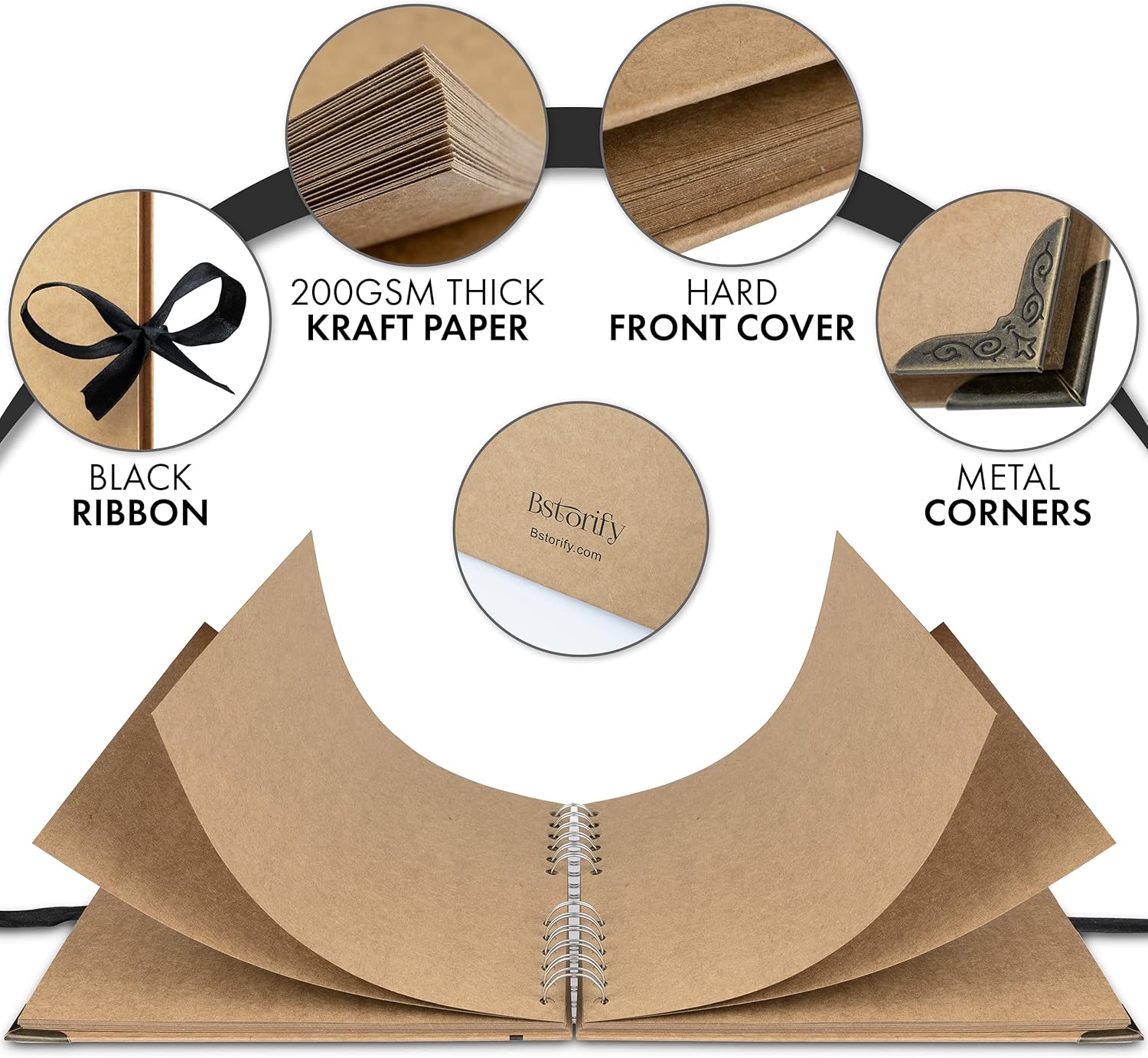 Detalle de Bstorify scrapbook photo album, 21 x 21 cm