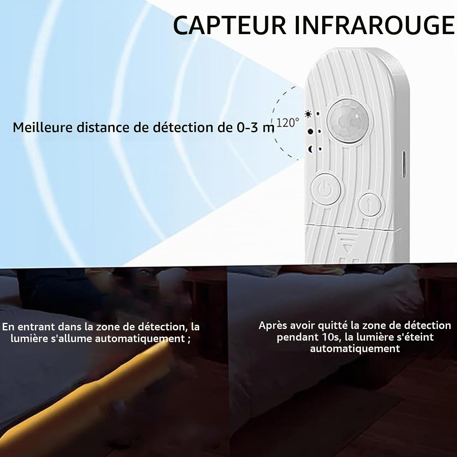 Detalle 2 de Clearhill 5VRE-SEN-2-1P4000K COB-ledstrip met sensor, dimmer en 1500 mAh