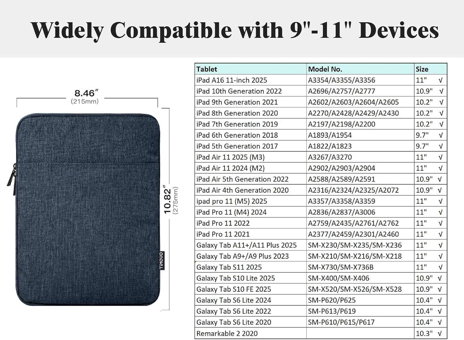 Detalle 2 de TiMOVO Tablet Sleeve for 11-inch iPad