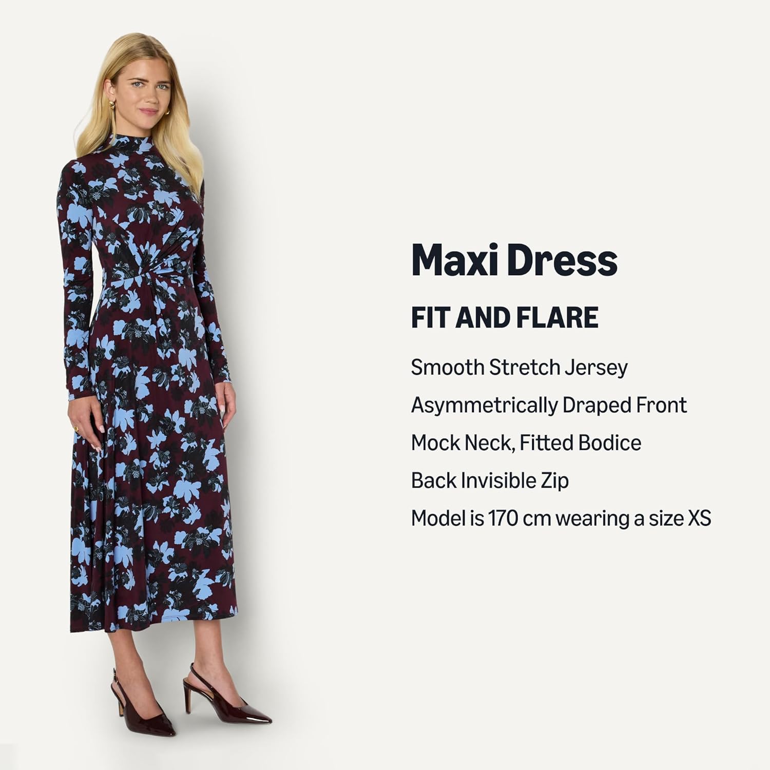Thumbnail 2 de Amazon Essentials Women’s Fit and Flare Long-Sleeved Short Maxi Dress