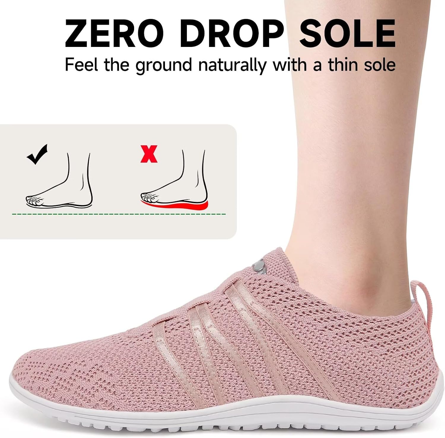Detalle de Barfußschuhe Zero-Drop Slip On für Damen/Herren