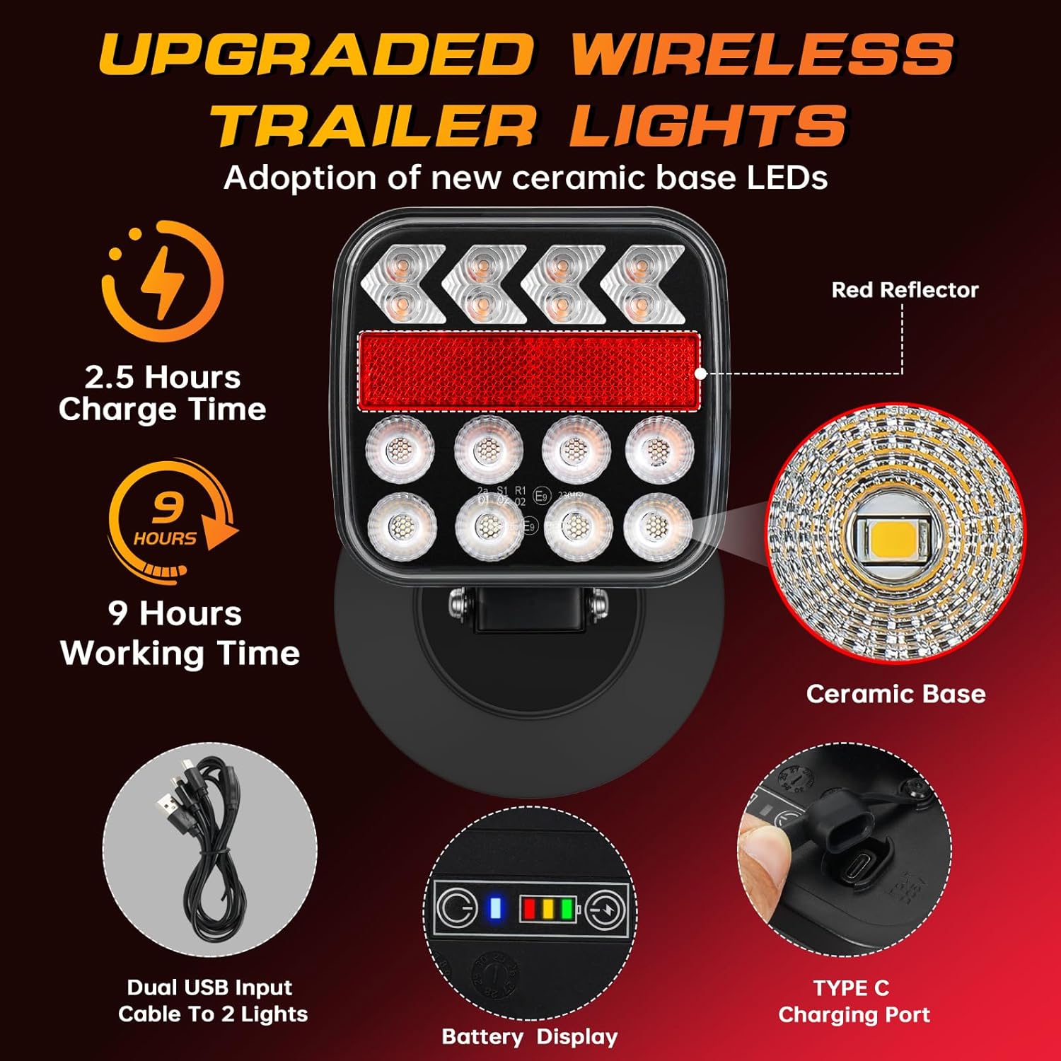 Thumbnail 5 de ZUNAICE Wireless Trailer Lights 2-pack 🚚