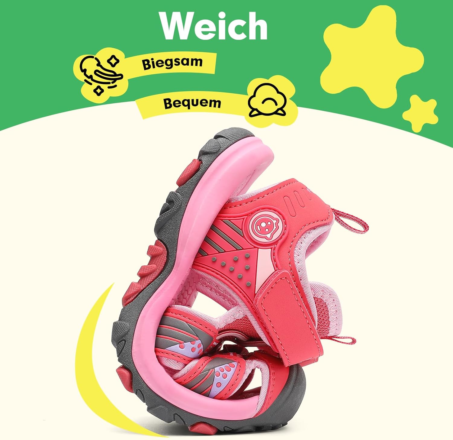 Thumbnail 4 de SAGUARO geschlossene Sandalen für Kinder – atmungsaktive Trekking-Sommerschuhe mit gepolstertem Fußbett