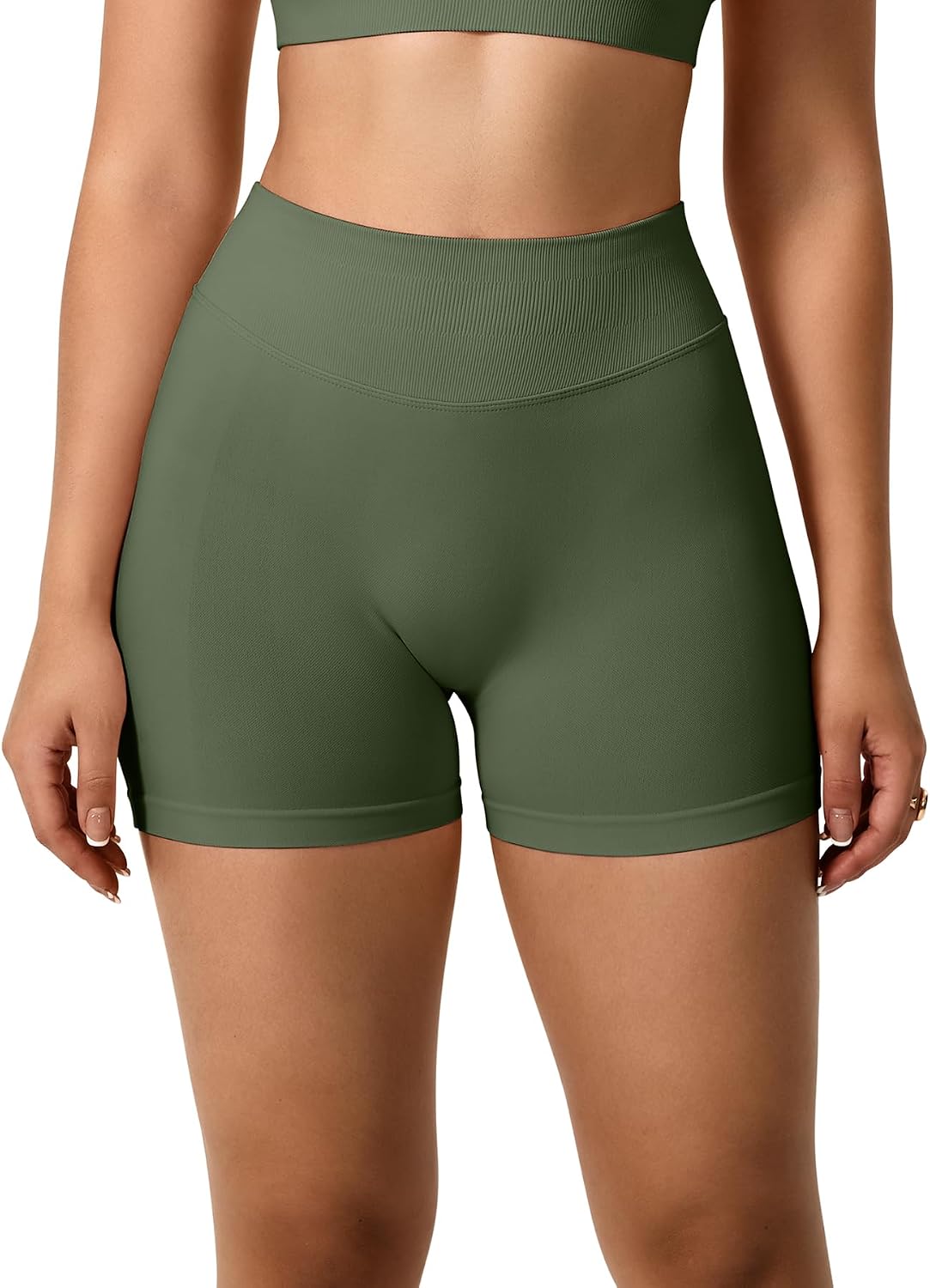 Detalle de TAYOEA Sport Shorts Damen Scrunch Kurze Sporthose – Push Up, Nahtloses Design, Butt Lifting