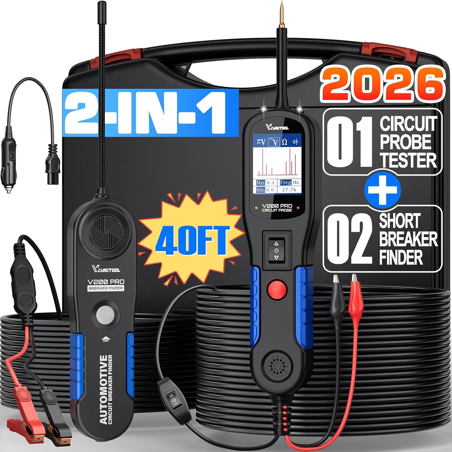 VDIAGTOOL V200 Pro circuit probe tester 12/24V