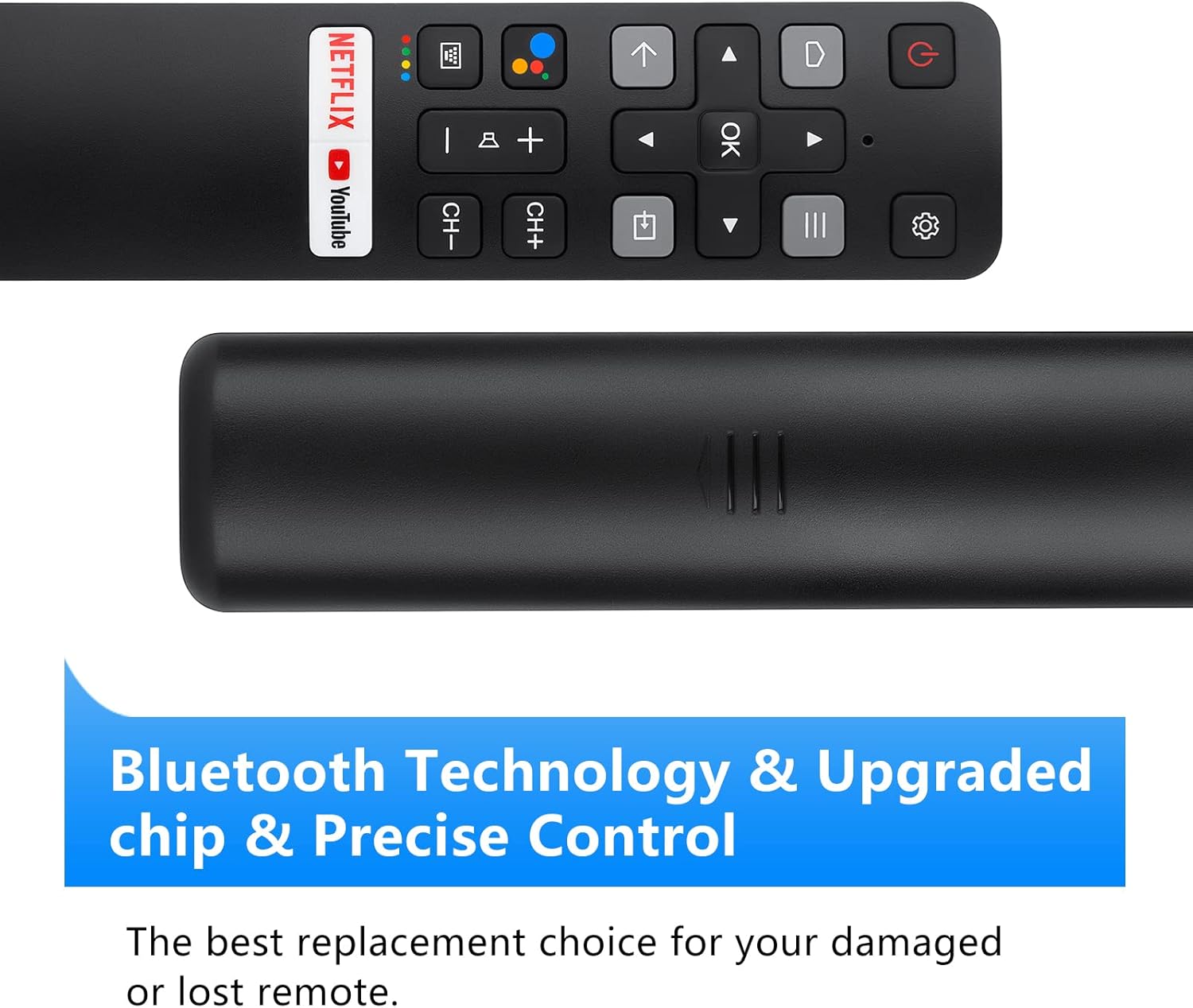Detalle de Voice Replacement RC802V for TCL Android TV – Upgraded Remote with Google Voice for TCL Smart TVs