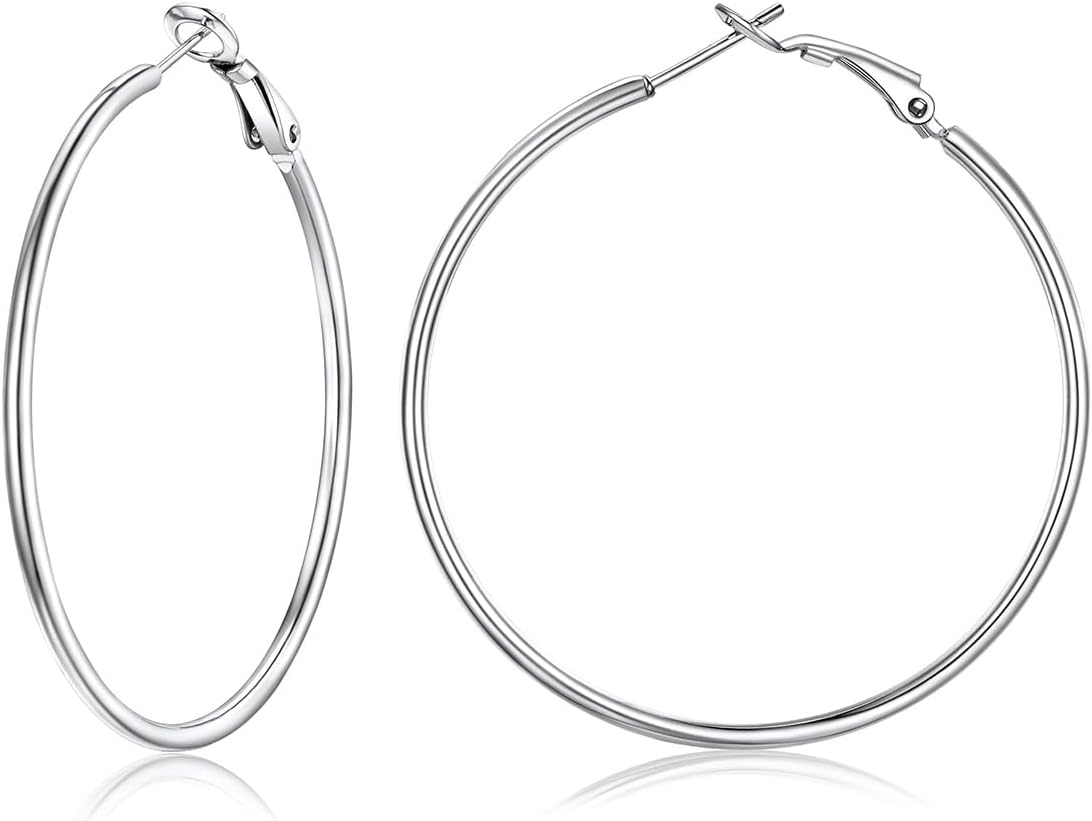 Detalle de FOCALOOK Créoles femme 30 mm Argent