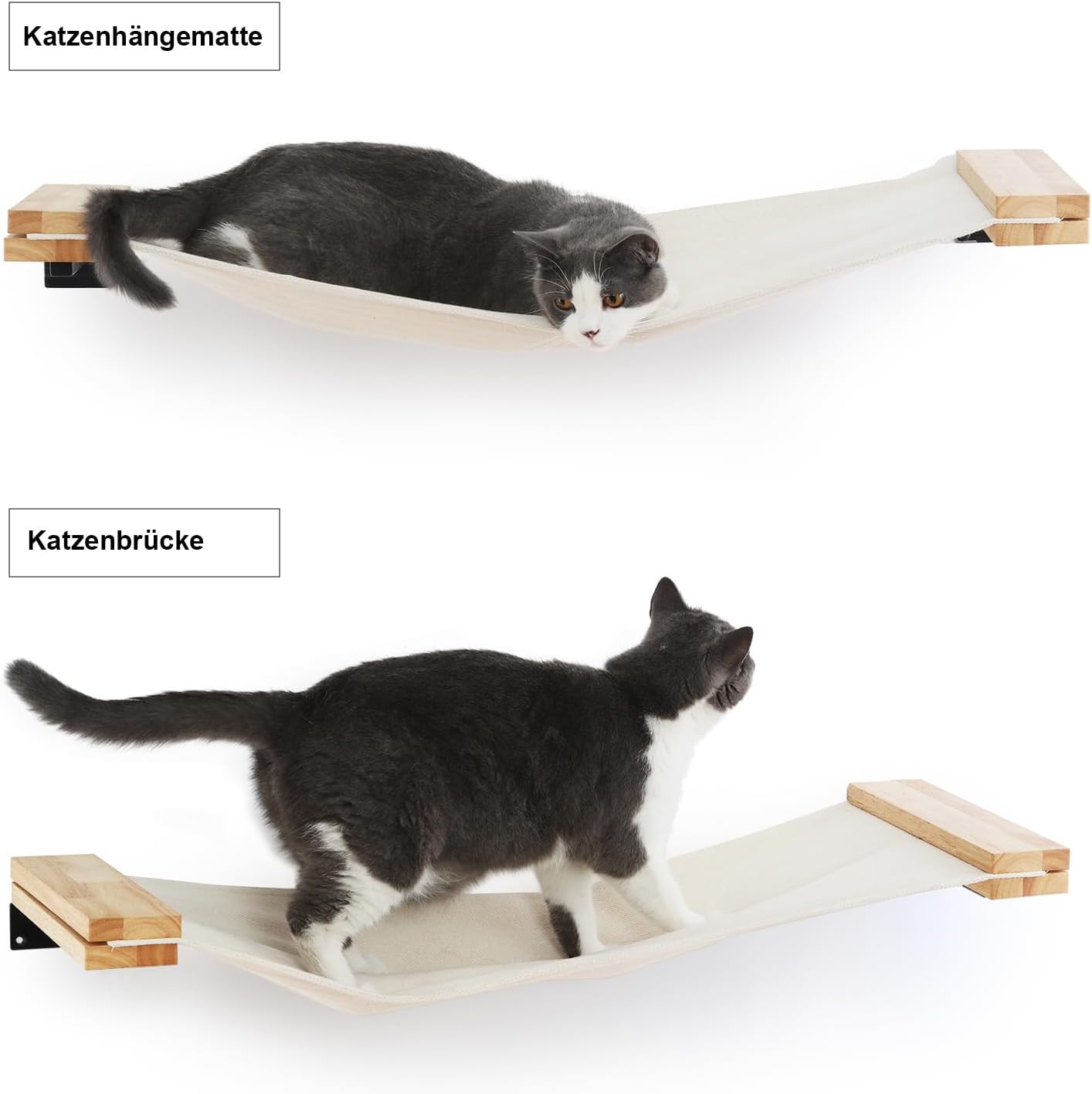 Thumbnail 2 de FUKUMARU Katzenhängematte Wand 91 x 33 cm 🐱