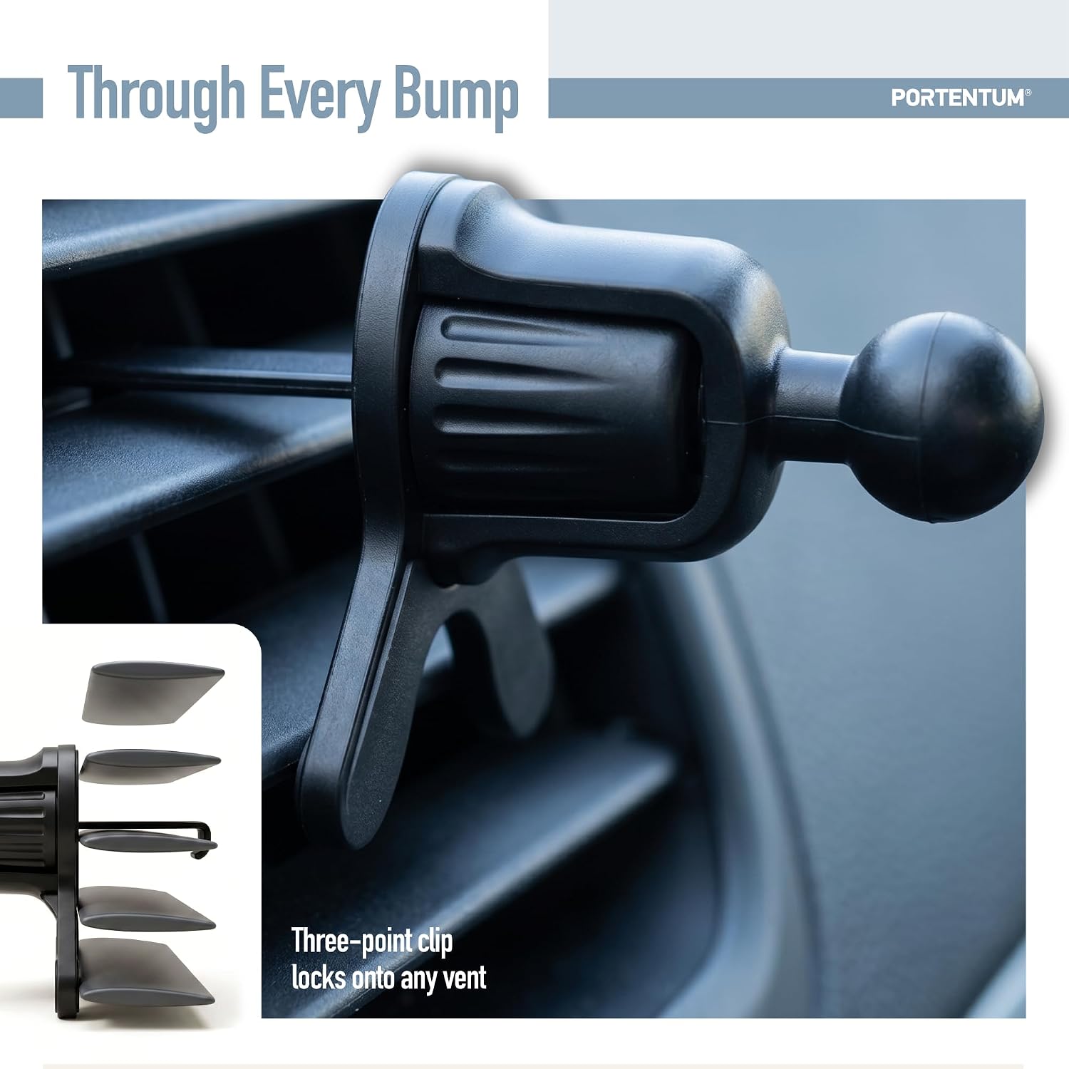Thumbnail 5 de PORTENTUM Qi2.2 25W magnetic car phone holder with active cooling