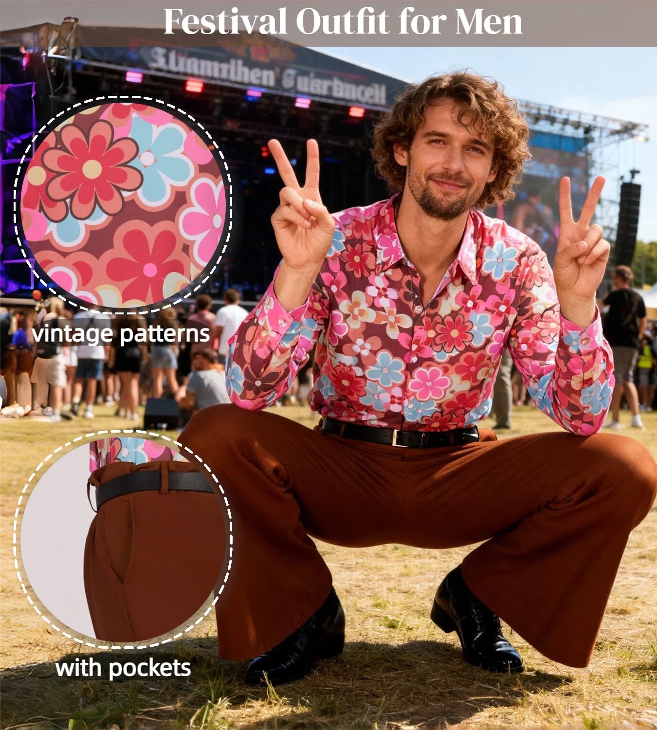 Detalle de minkasic Disco Kostüm Herren 🕺