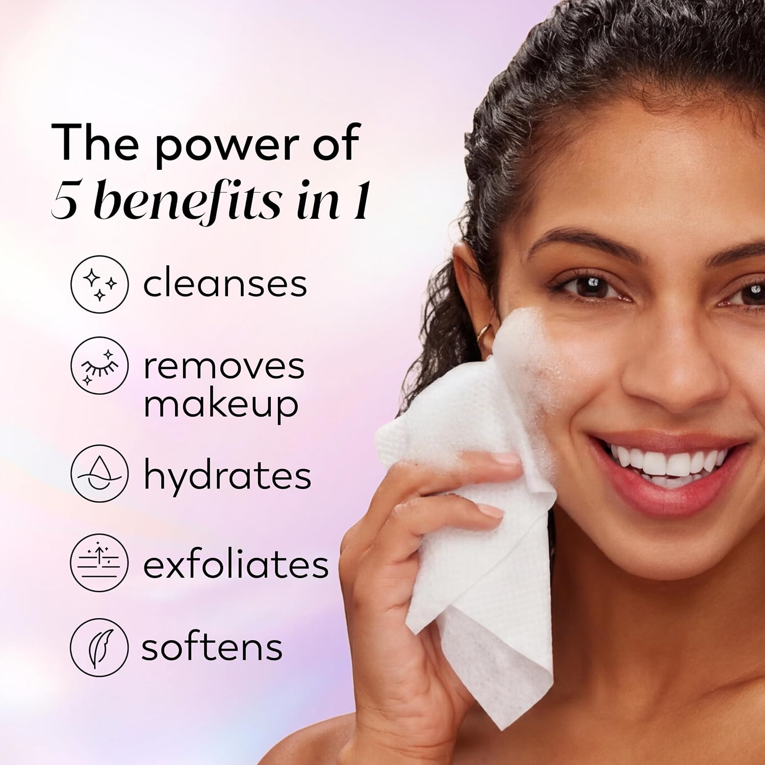 Detalle 2 de Olay P_16906 Daily Facial Cleansing Cloths, Fragrance-Free, Water-Activated, 99 Count