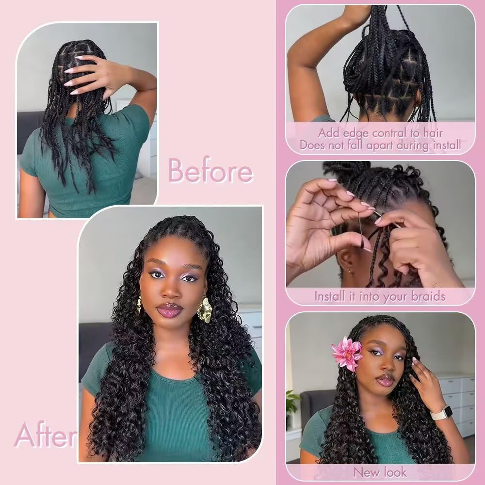 Thumbnail 4 de Human Crochet Hair for Black Women 18 Inch Burmese Curly Bundles – Pre-separated, 200 Strands, 250g